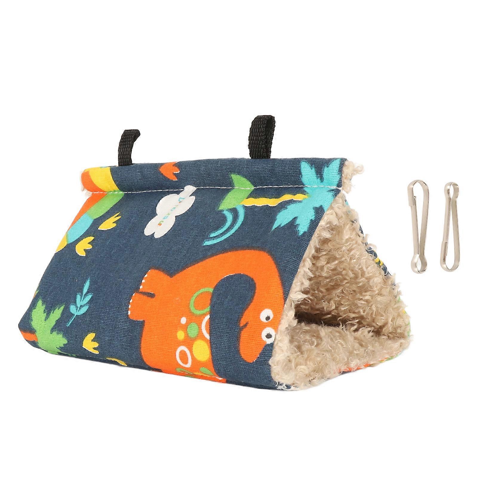 Triangular Bird Nest House Winter Warm Hanging Hammock Soft Hammock Sleeping Bed for Small Medium Parrot Hamsters