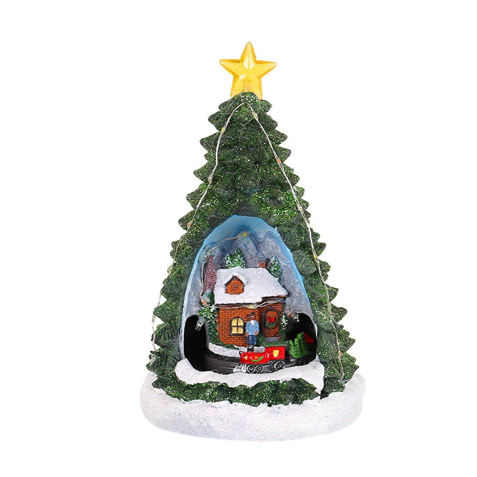 Christmas tree brick music box, rotatable, music box, building blocks, construction kits, building structure, music boxes