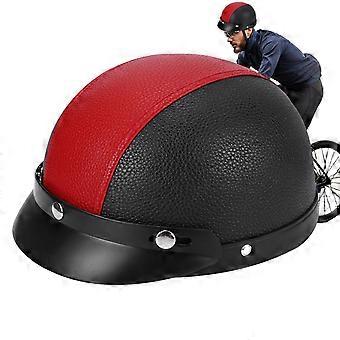 Helmet with ABS PU Leather, Soft Head Cover and Adjustable 55-62 cm