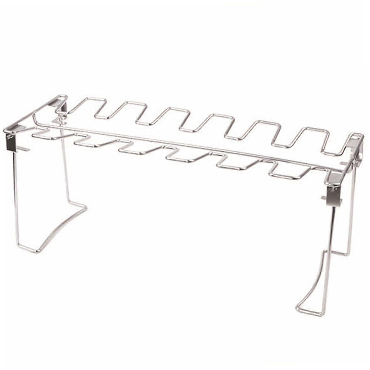 Chicken Leg Grill Rack Foldable BBQ Tool for Outdoor Cooking, Compatible with Chicken Wings and Drumsticks, Portable Design