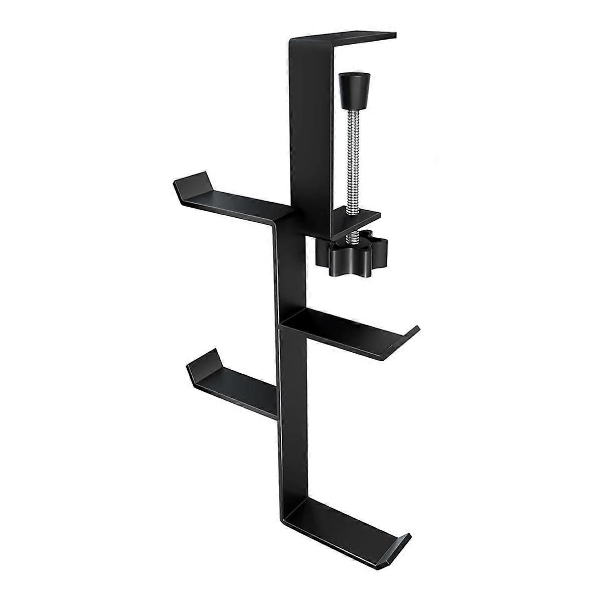 4 Tier Desk Hook, Under Desk Handbag Hanger Purse Hook for Table,for Desk Mount Adjustable Can Hook
