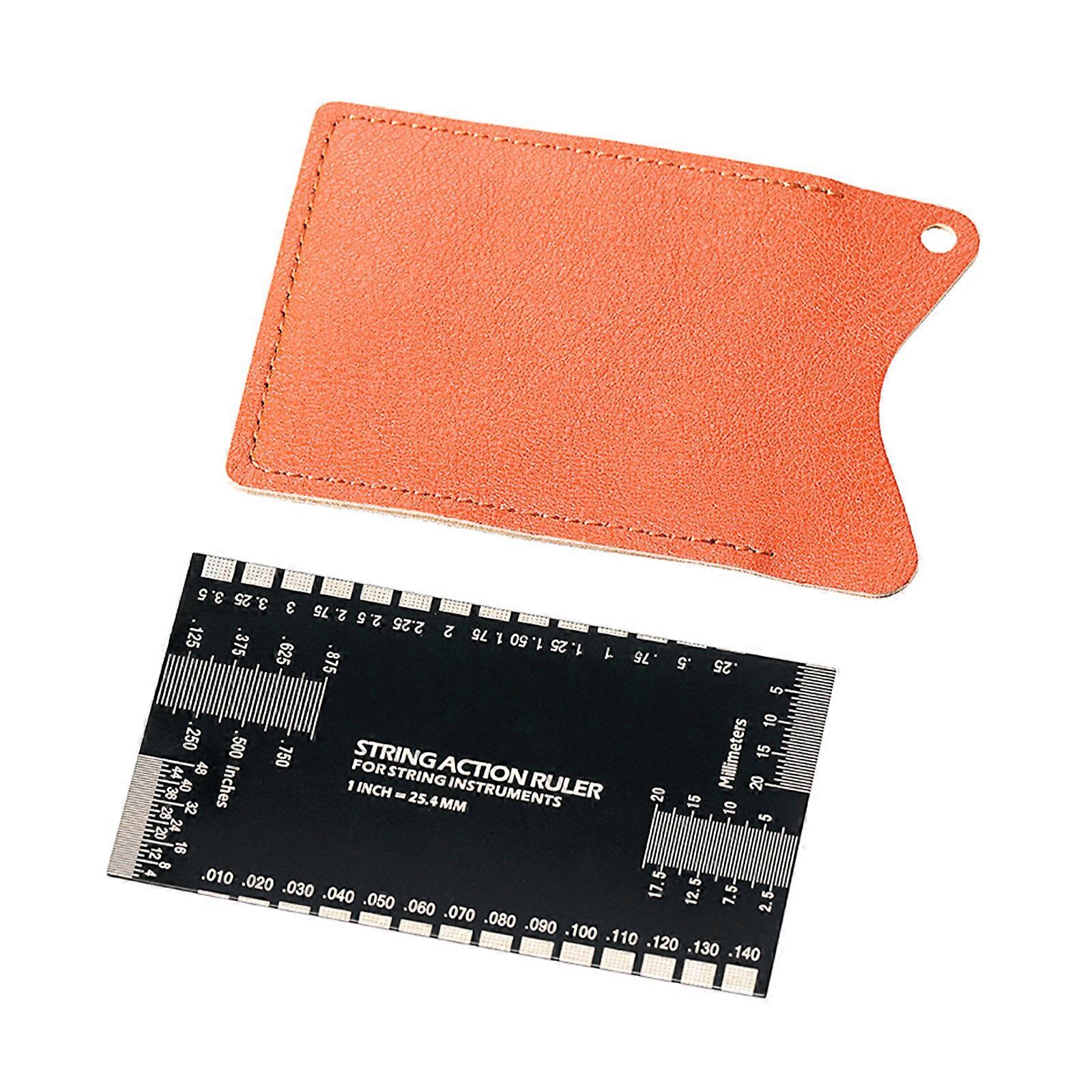 Guitar String Action Ruler Storage Case Guitar String Measurement Ruler for Luthiers Music Teachers Enhancing Comfort Multicolor