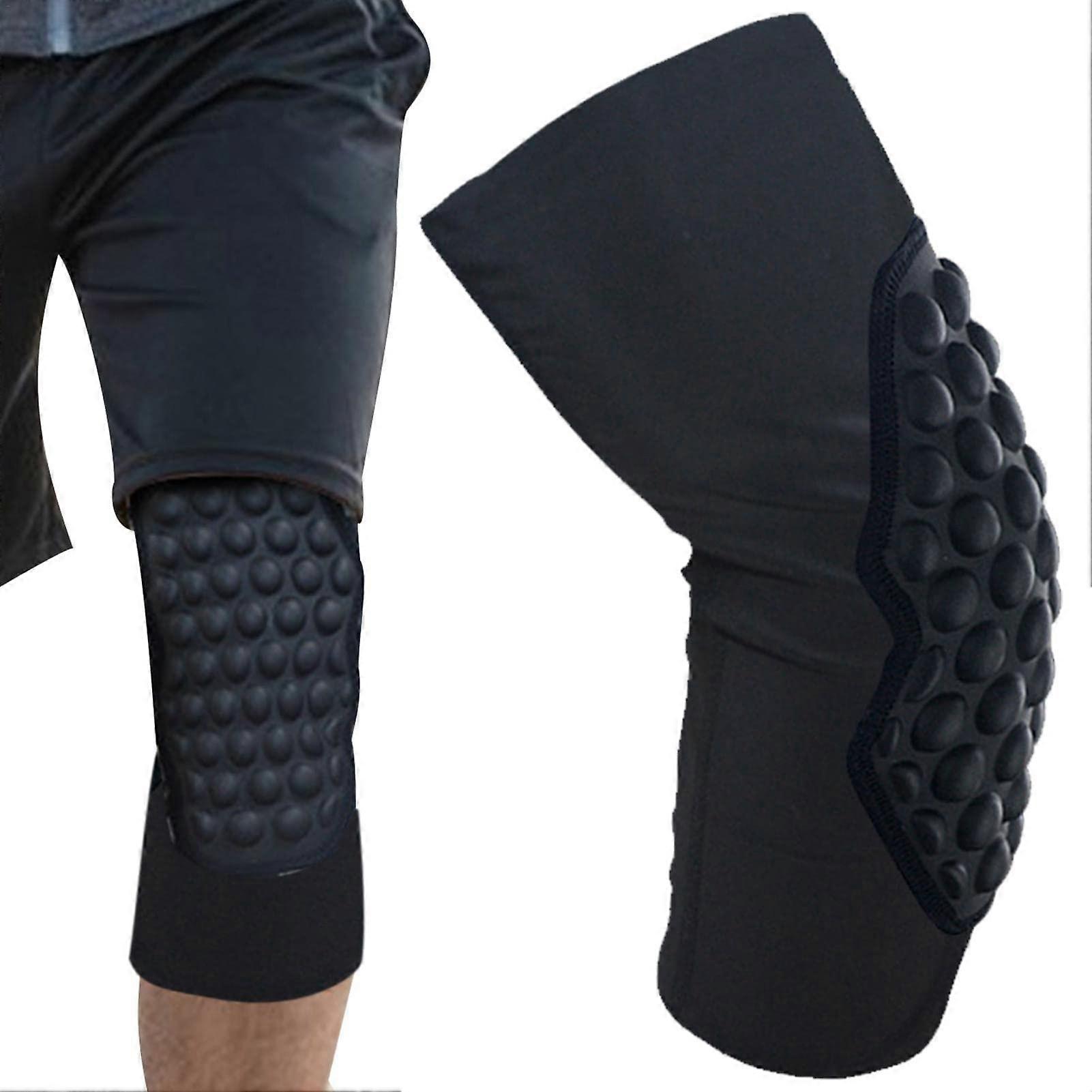 Knee Pads for Men With Side Stabilizers, Compression Knee Pads for Basketball, Volleyball, Weightlifting, Running, Black