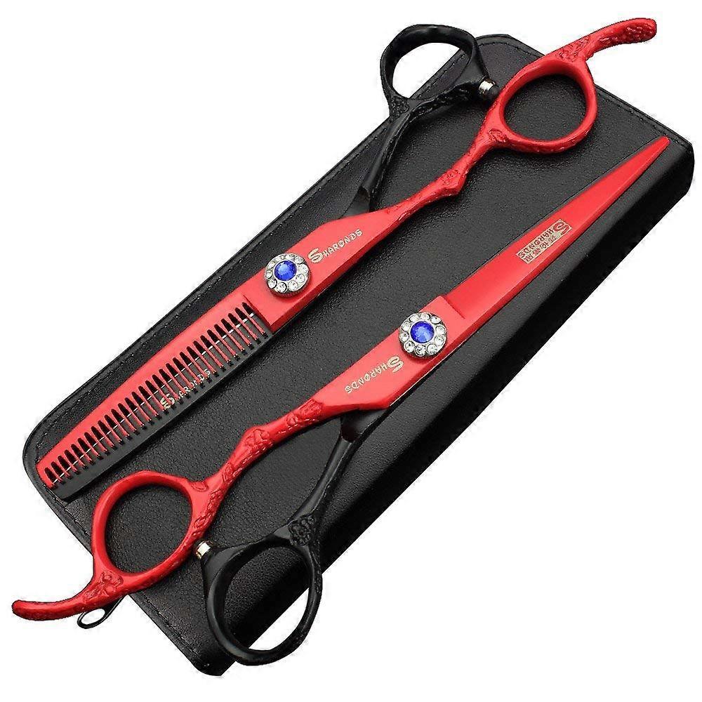 6inch professional barber scissor set for lefthanded users, Japanese hair cutting shears made of stainless steel for women and men.