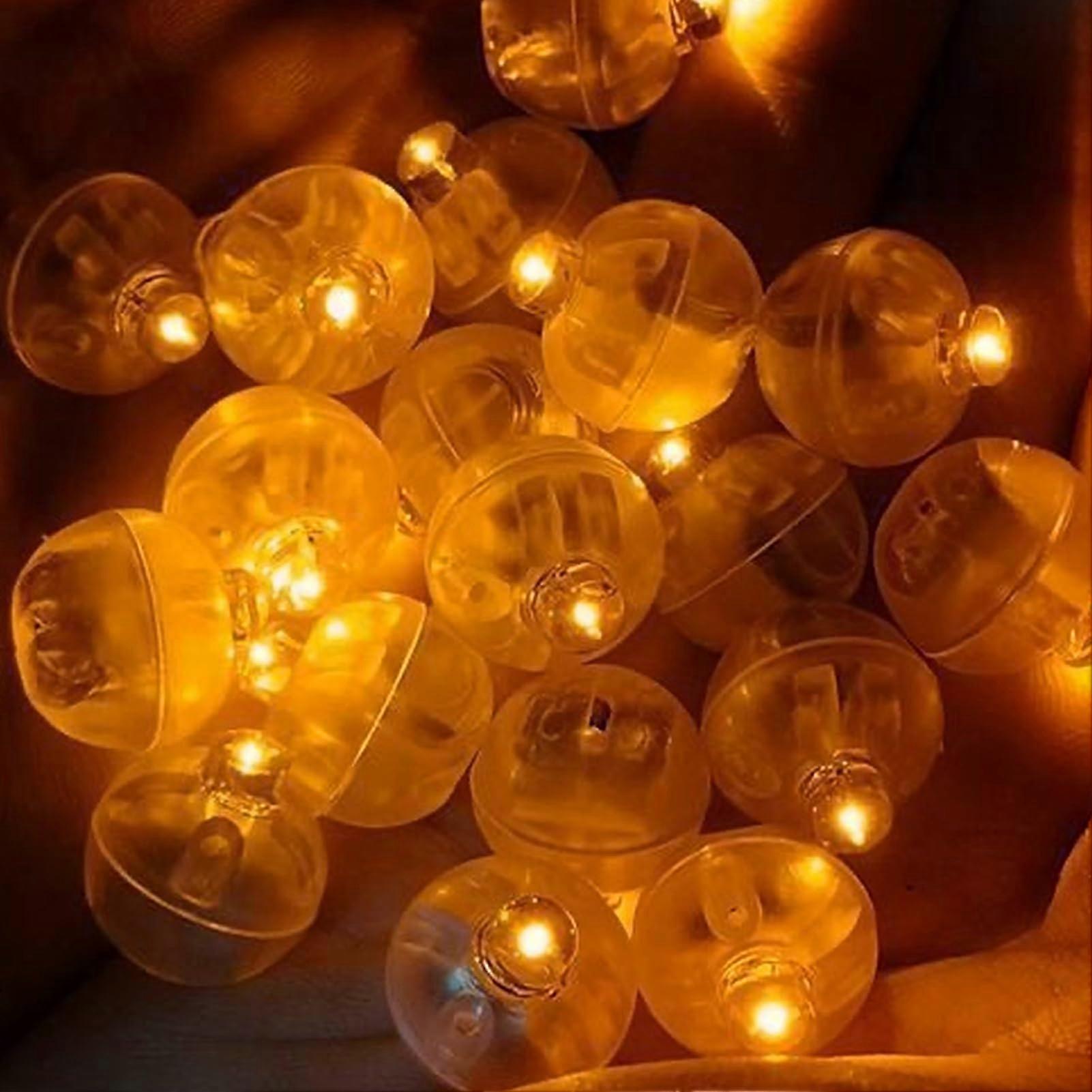 LED Balloon Lights Pack of 100 Mini Warm White LED Light Balls for Paper Lanterns, Weddings, Parties, and Decorations