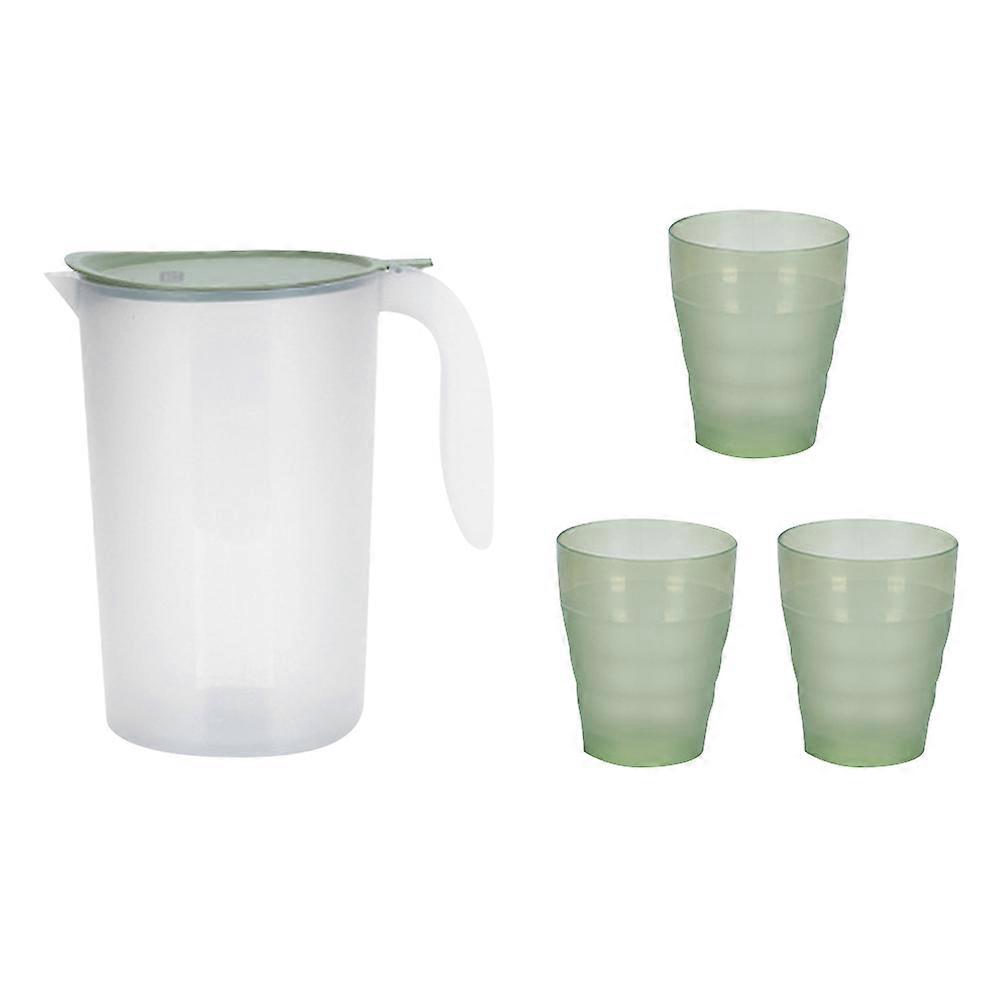 Fruit Juice Jug Reusable Juice Bottles Wear-resistant Home Use Green 21X15X15CM 2000ml Safe 1Set