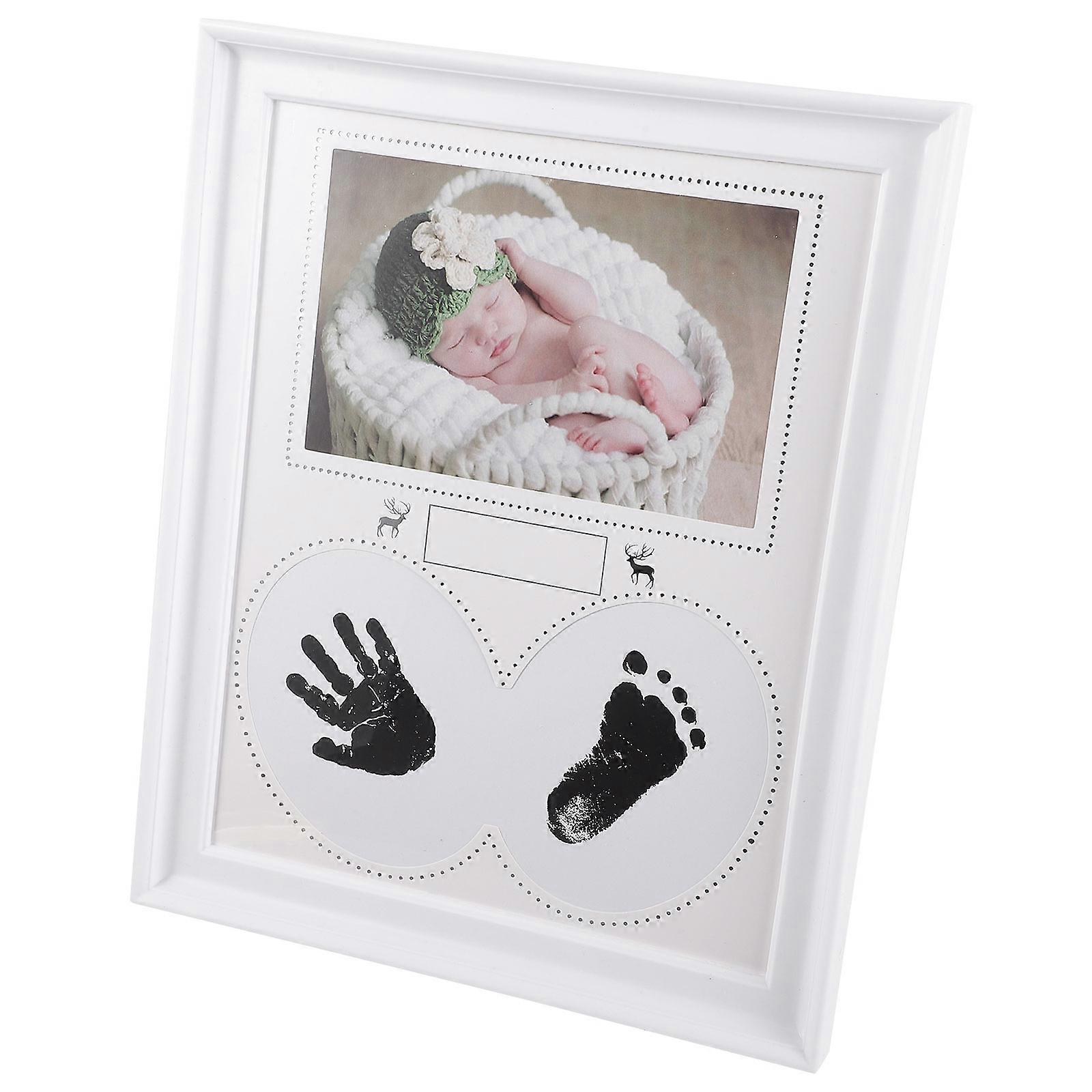 Creative Hand and Footprint Picture Frame for Newborn Milestones – Keepsake Photo Frame for Nursery and Home Decoration