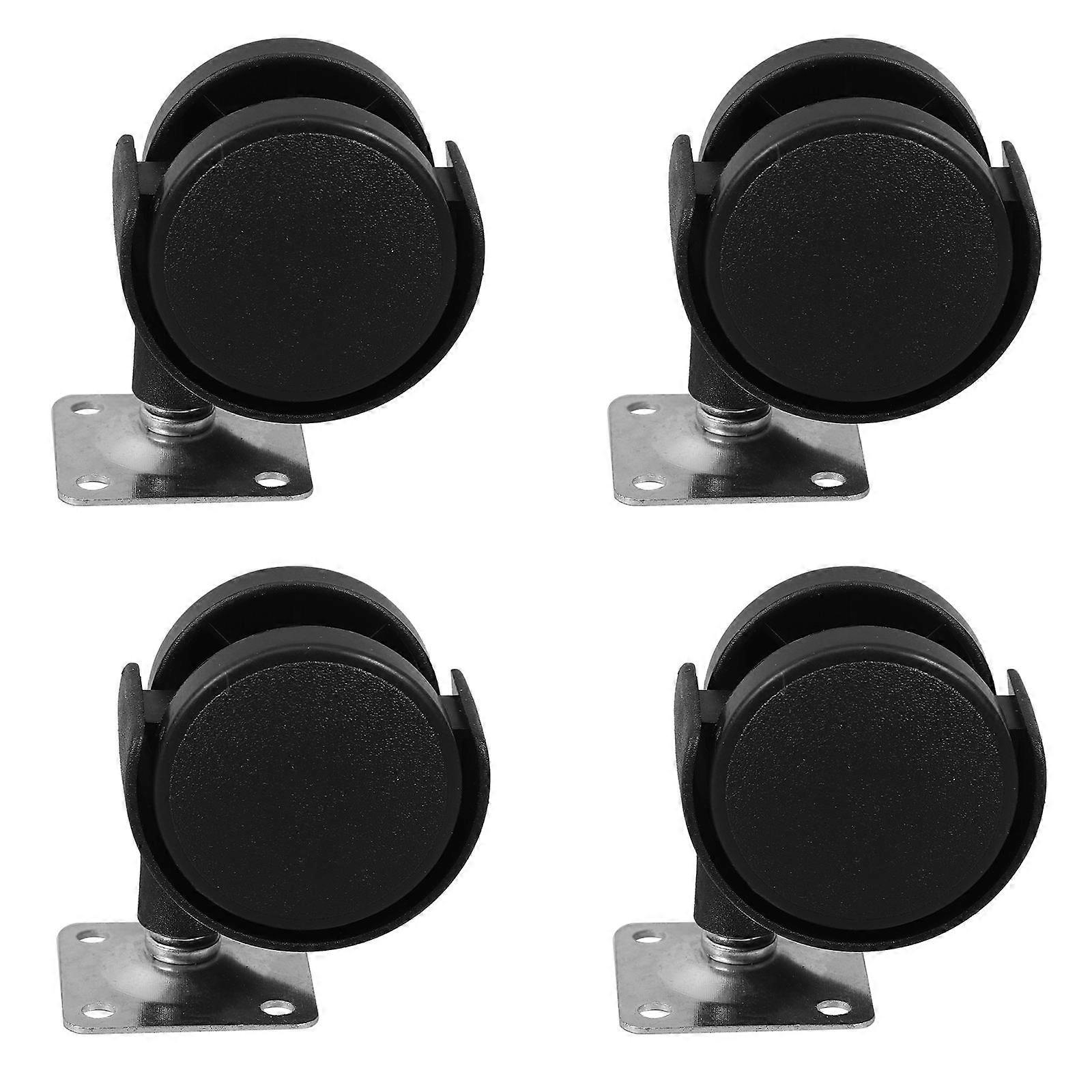 Practical Cart Wheels 4Set Iron And Nylon Caster Wheels 360-Degree Rotation Floor Protection Office Use