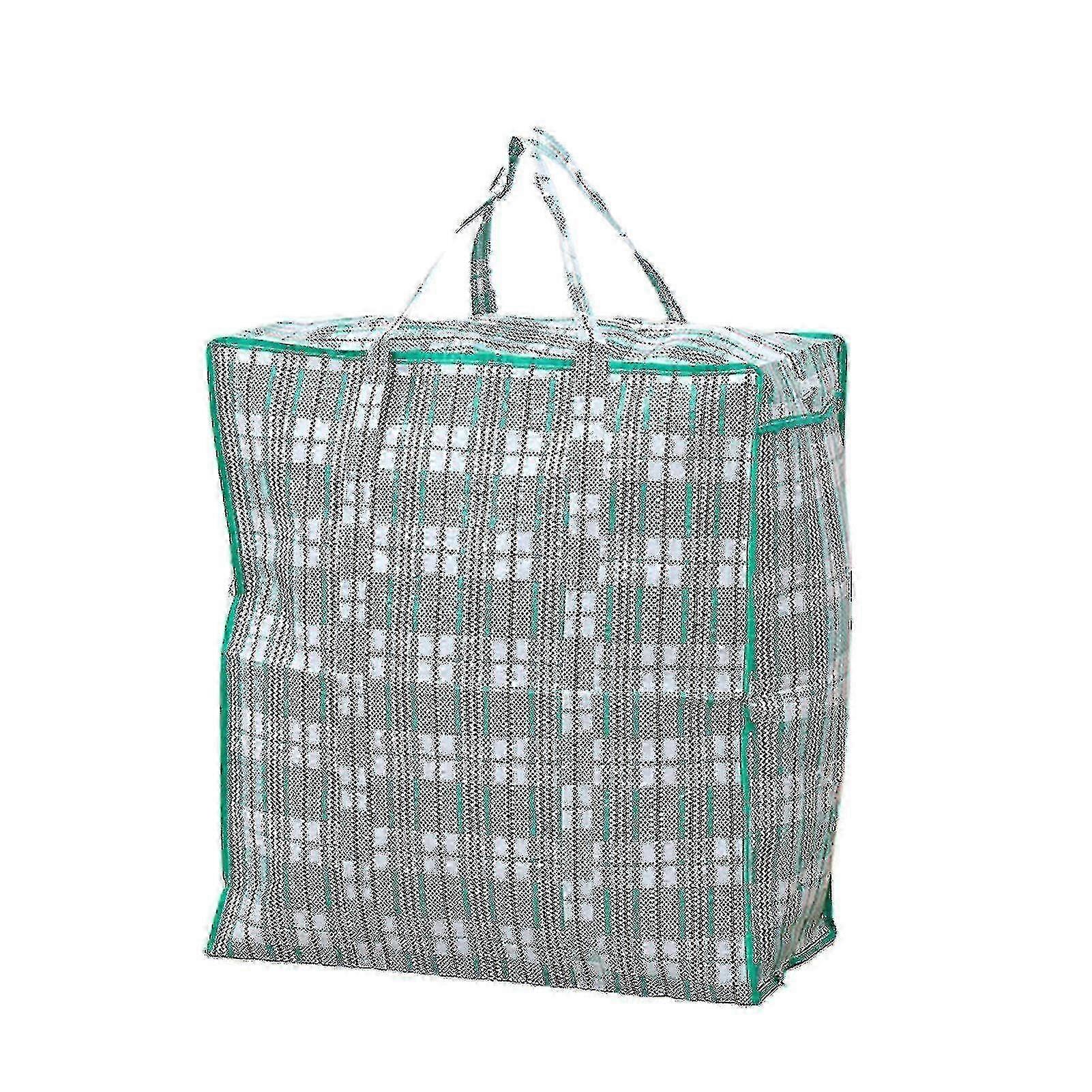 Plaid Pattern Quilt Storage Bag Dirt-proof Plastic Saving Space Blanke