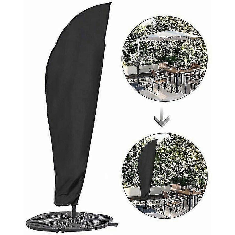 Cantilever parasol cover - Offset parasol cover - Protective cover for cantilever parasol - Waterproof and durable cover for parasol(280x30x81x45CM)