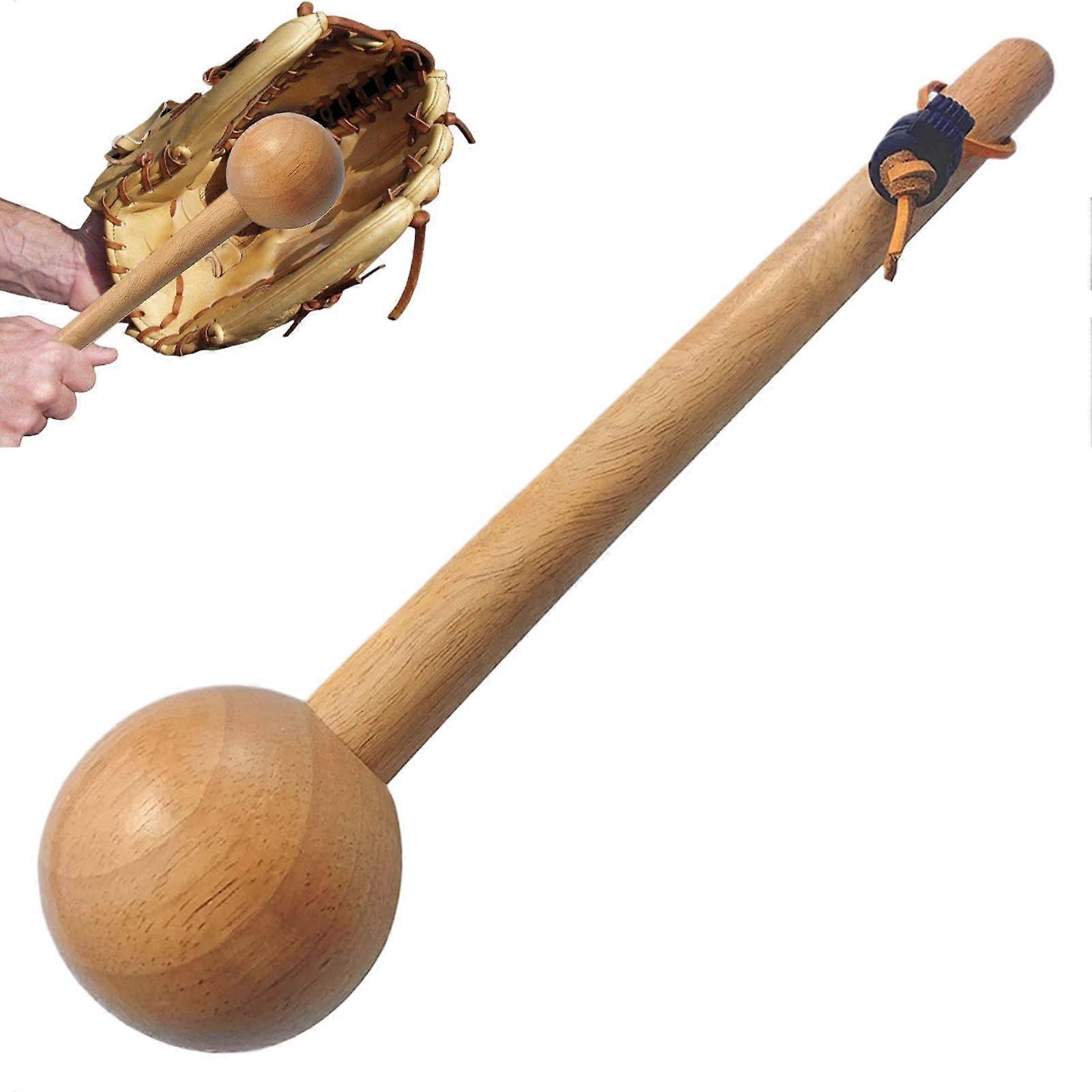 Baseball Glove Hammer Rubber Wood Round Ball Wooden Bar Shaping Glove Wrap Tape Bouncy Ball for Adults Teens