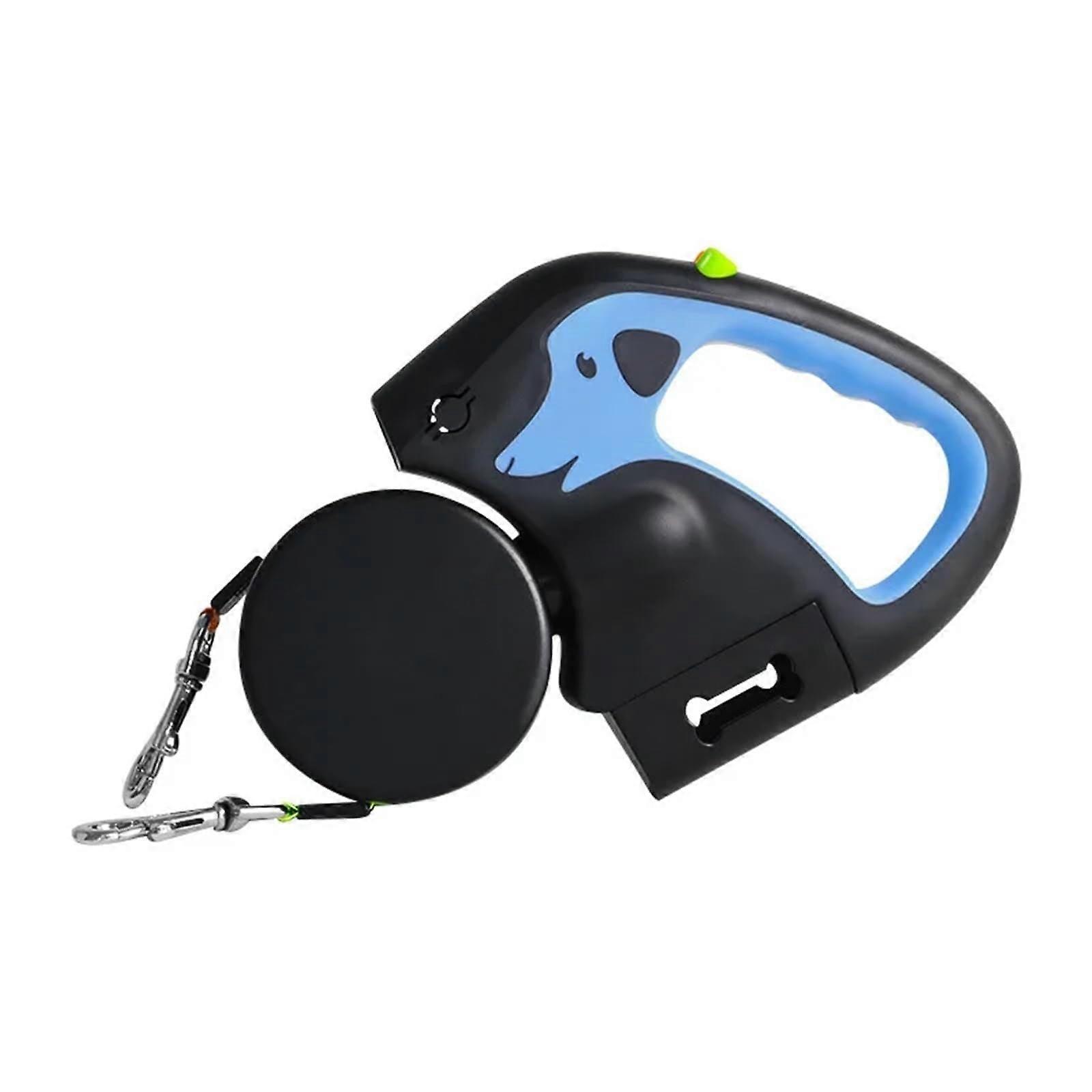 Retractable Dog Leash, Reflective Double Pet Leash, 360Degree Swivel, No Tangle, Charge3