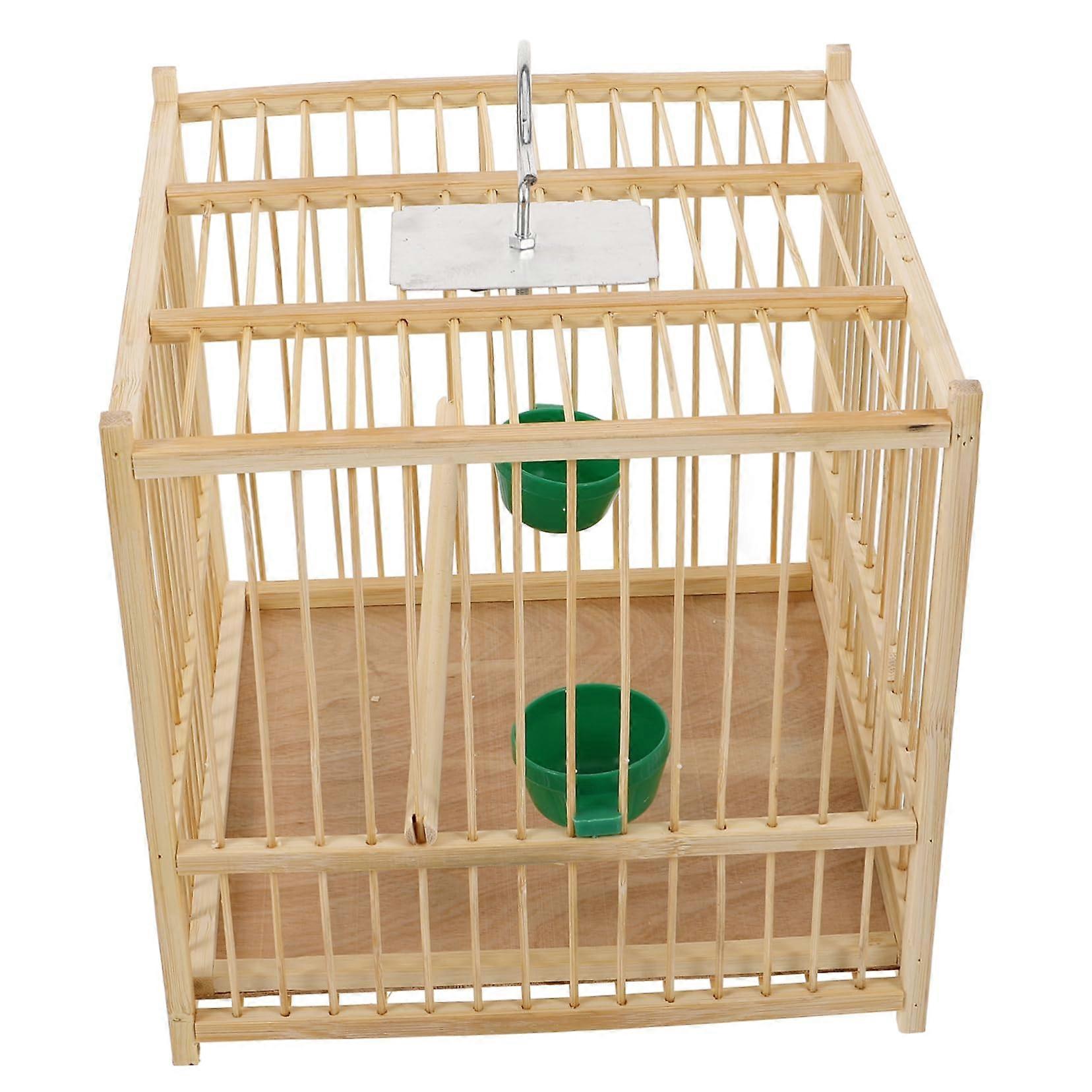 1Satz Vogelkaefig Indoor Use Small Parrot Cage for Budgies and Cockatiels With Feed Cups and Lightweight
