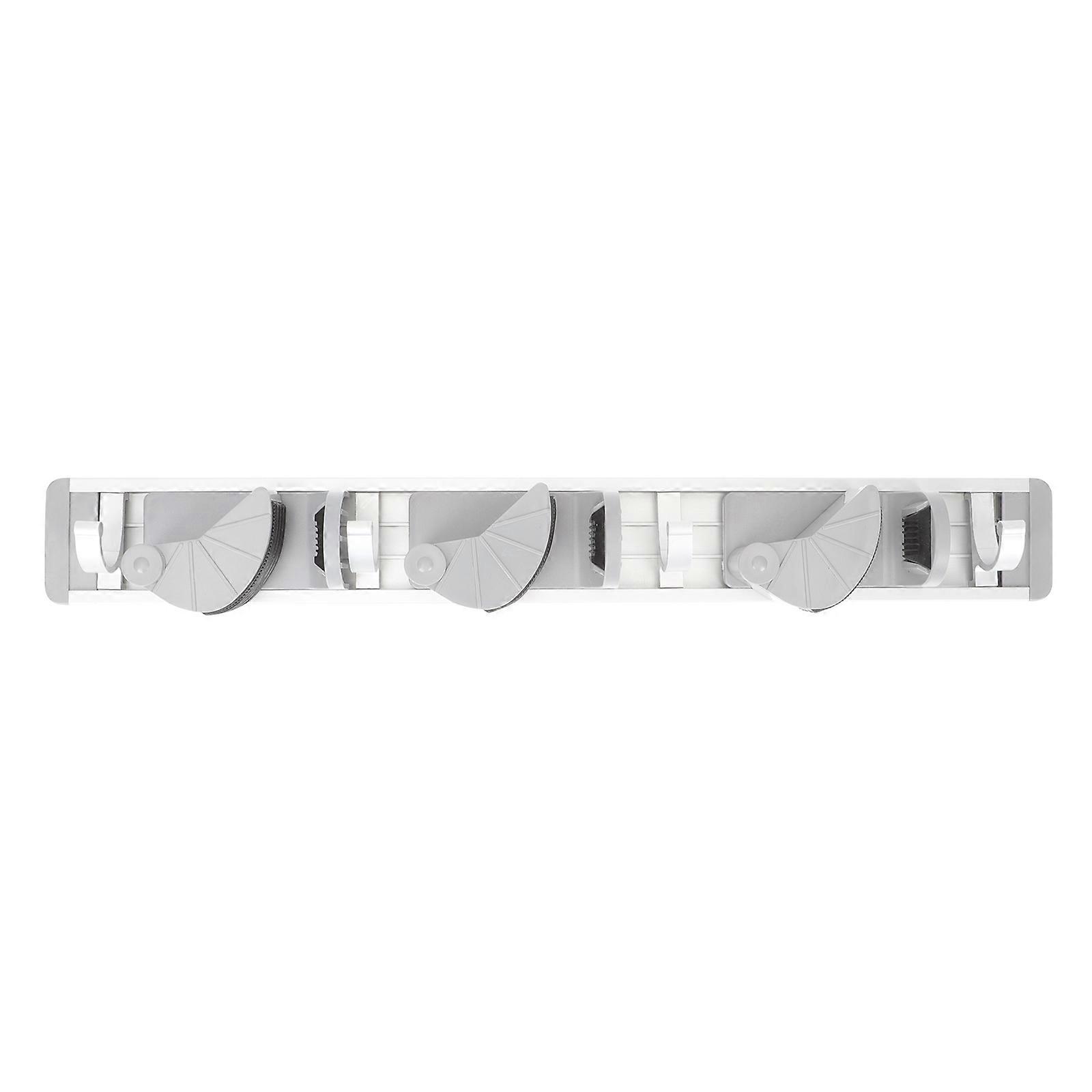 Grey Broom Holder for Home Use Made of Space Aluminum with Strong and Load Bearing