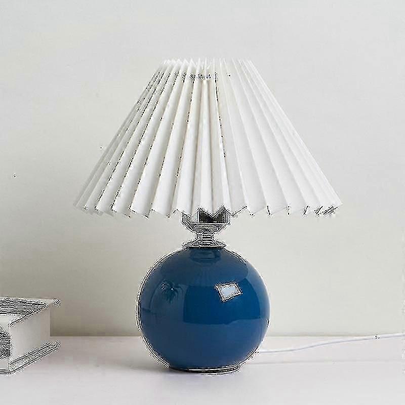 Pleated Lampshade Bedside Lamp