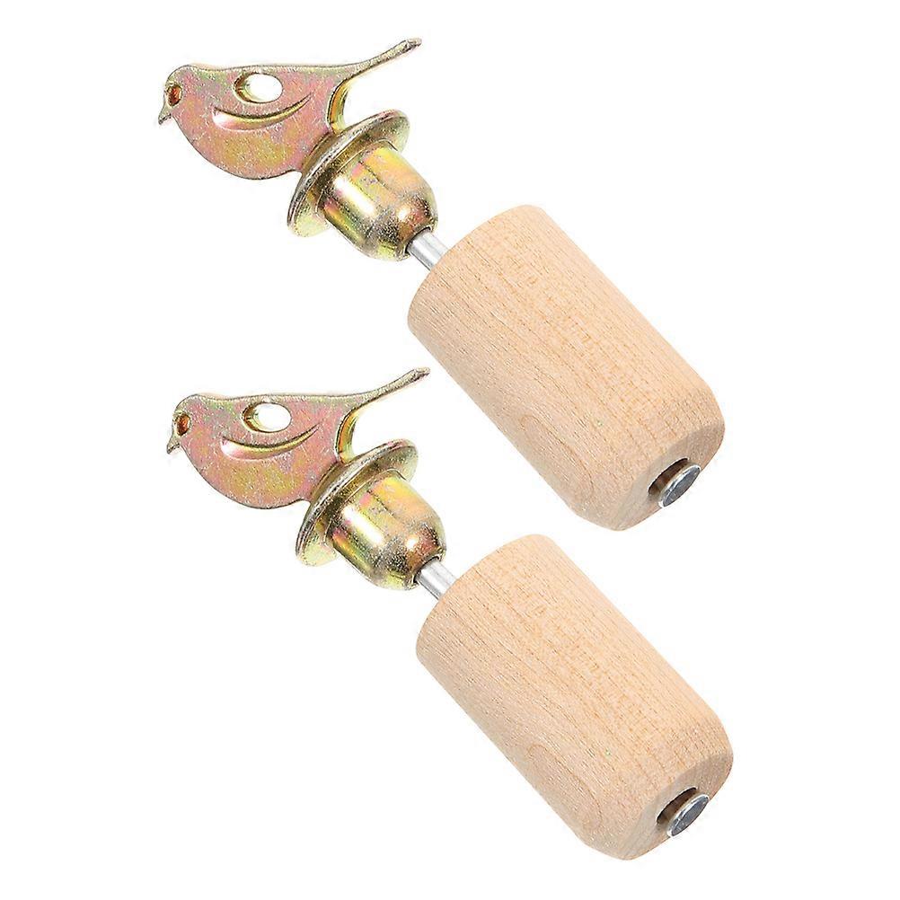 MLINS 2pcs Wooden Bird Whistle for Kids Toy to Practice Bird Sounds Noise Maker for Bird Watching Manual Sound Device