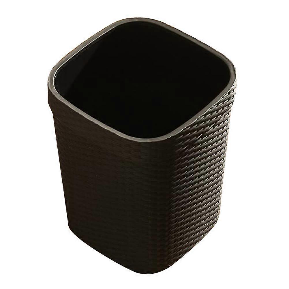 Plastic Garbage Can for Home Use Black Trash Bin with High Capacity 12.5 Gallons