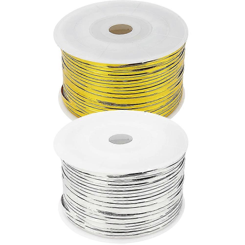 Metallic Reusable Twist Ties 2 Rolls for Baking Bags, Crafts, Bread, Candy & Snacks Durable Gold & Silver Ties for Wrapping & Decoration