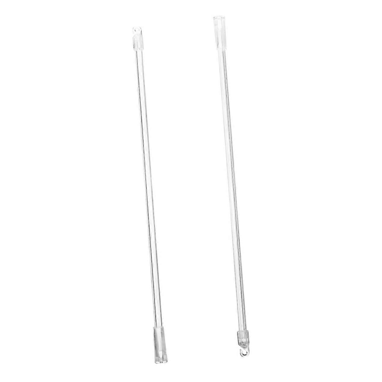 Curtain Rod 2-Pack PP, Window Blinds Slats, Curtain Rail Fittings, Shutter Compatible, For Curtains