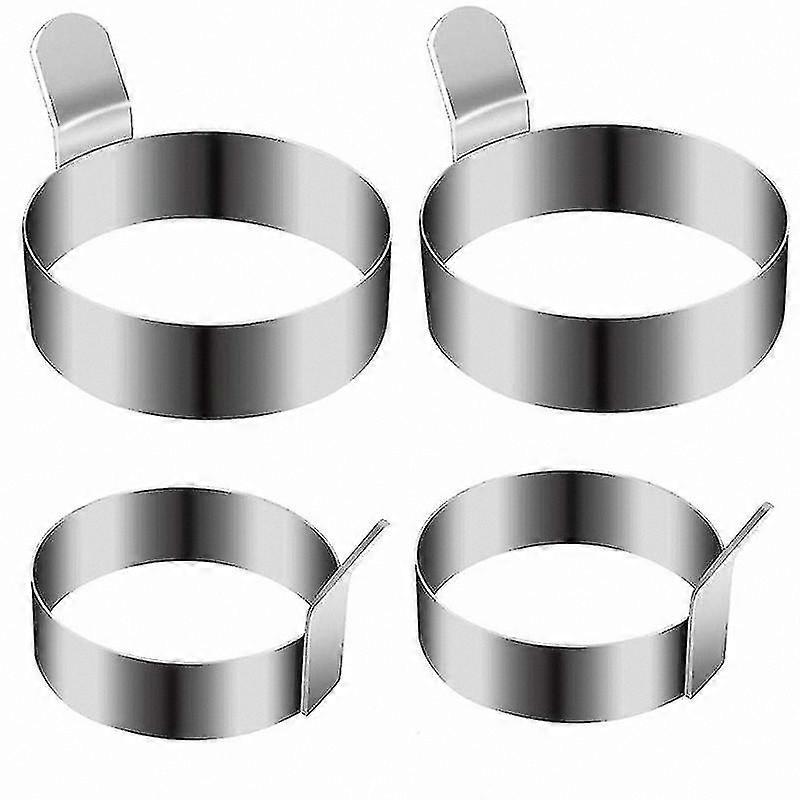 Eggringform i rustfritt stål, non-stick omelettsirkel for perfekte pannekaker og stekte egg