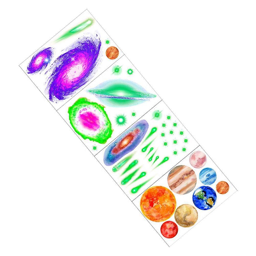 متوهجة ملصق الجدار الديكور شكل كوكبي مقاوم للماء دائم PVC 30X20X0.1CM صفائح متنوعة