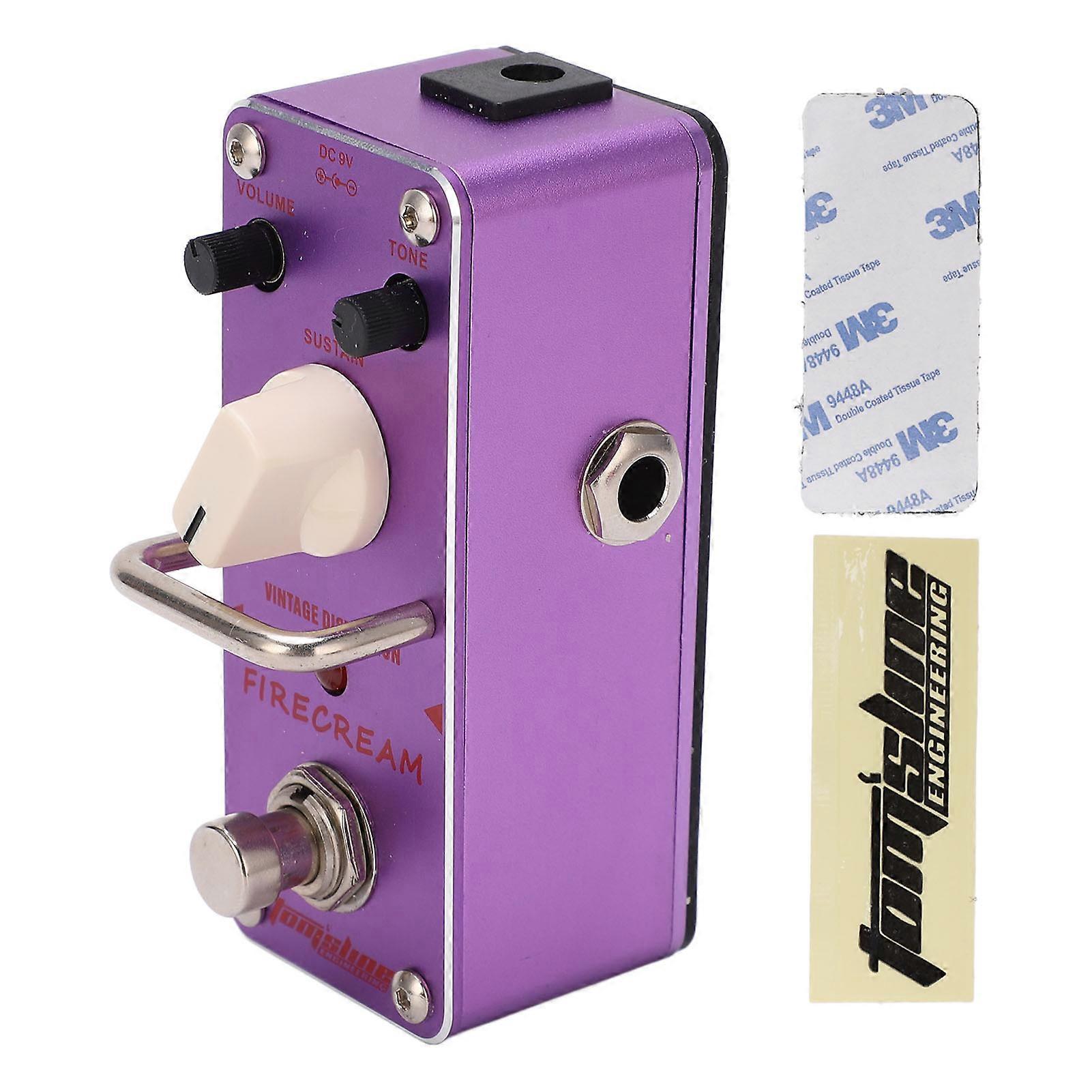 Distortion Effects Pedal Classic Electric Guitar Single Block Effect True Bypass 3 Button AFM‑3
