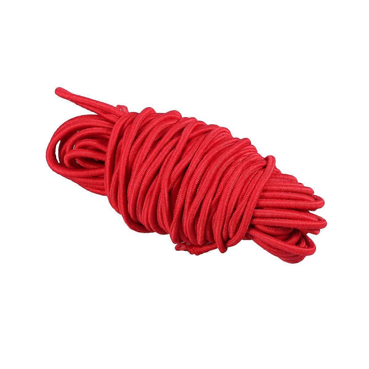 1PC 10M Long Round Stretch Rope Rubber Band Elastic Cord Multi-purpose Elastic String Sturdy Elastic Rope for Store Home Use Red