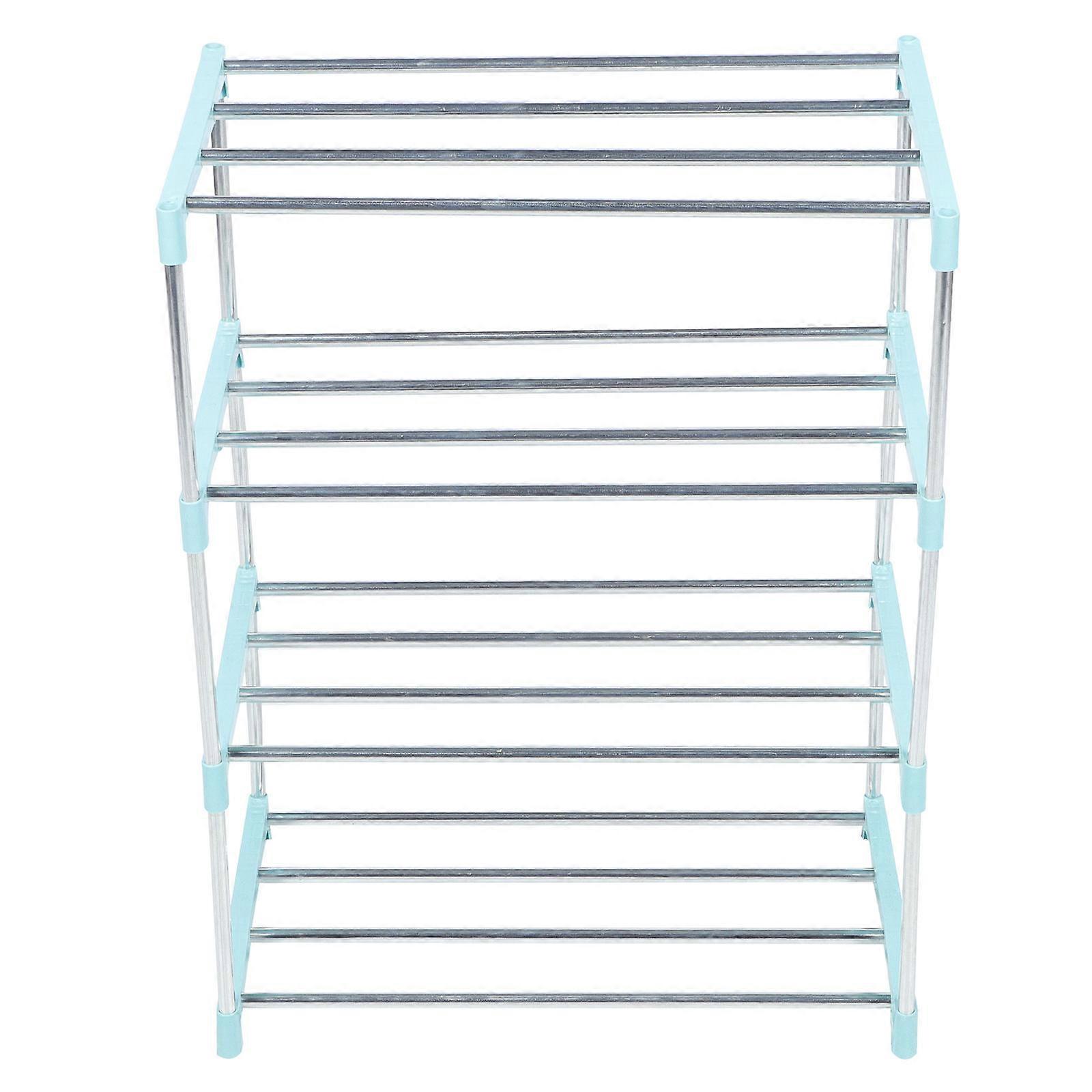 Family Shoe Storage Organizer 4-Layer Shoe Rack Rectangular Shape For Home Use 22X18.47X10.22inch -Proof 1Pack