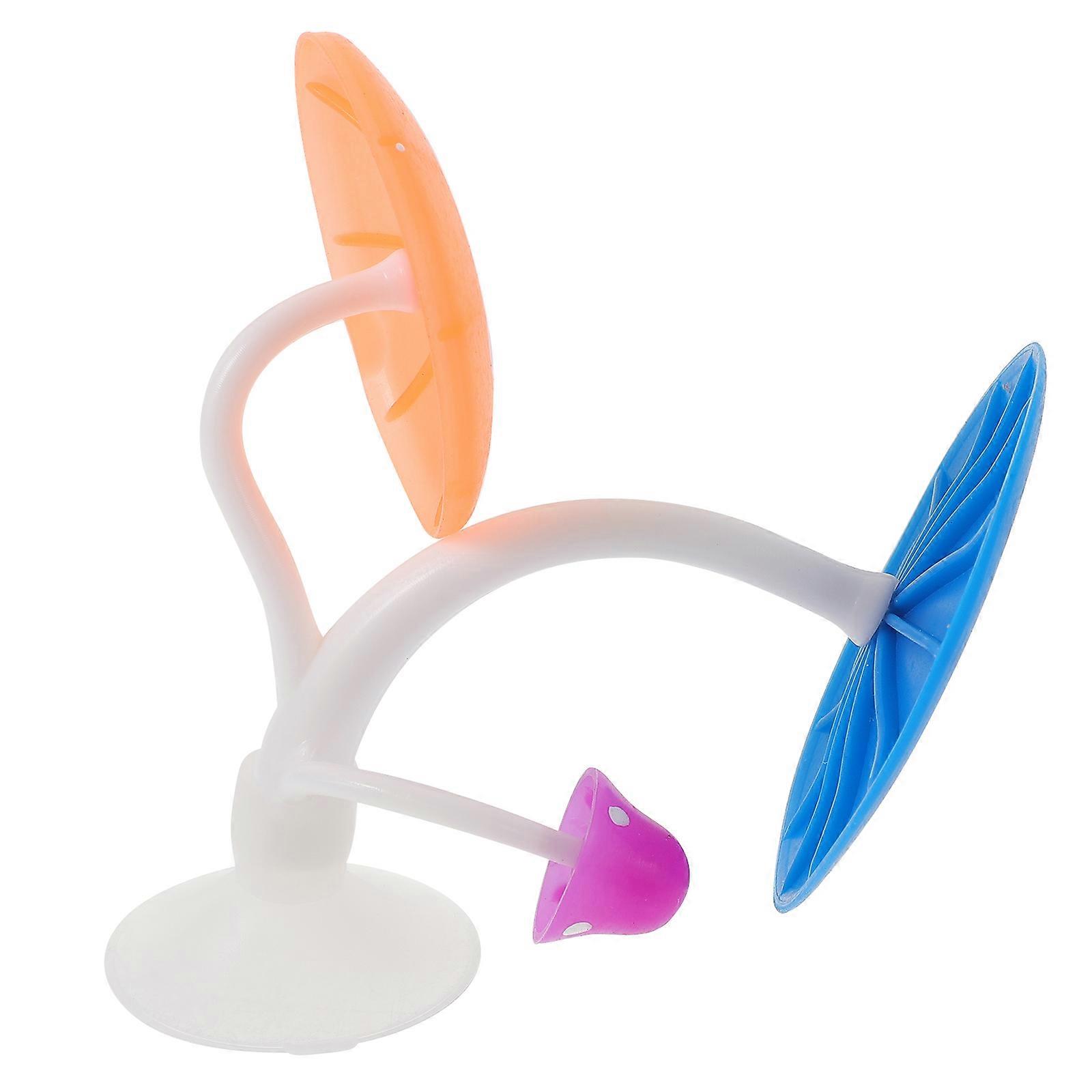 Blue Silicone Betta Fish Mushroom Bed for Rest and Eggs Laying Easy to Apply with Suction Cup 6.85