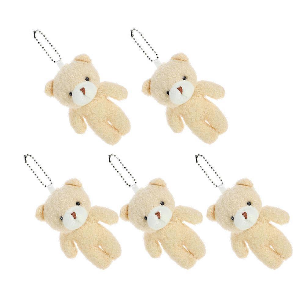 Bear Keychain Pendants Cute Plush Doll Charms for DIY Projects Versatile Lightweight Accessories for Birthdays Weddings and More