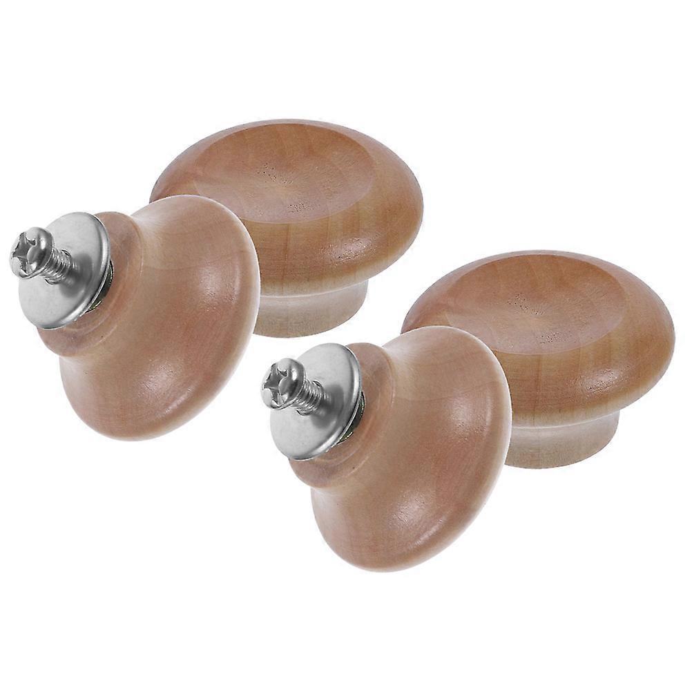 Wooden Pot Lid Handles for Small Pots with Comfortable Grip and Wood Material 4 Pieces