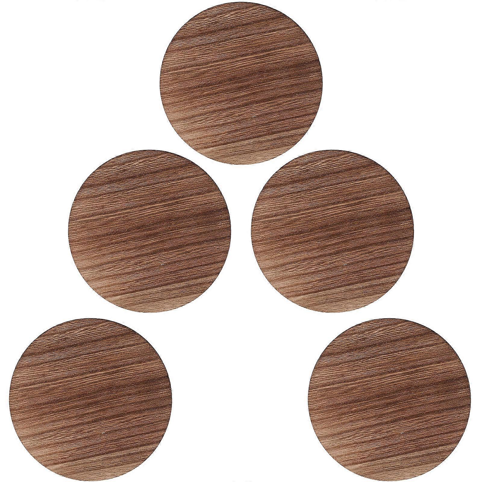 5pcs Round Wood Slices Lightly Charred Display Stands for Crafting DIY Durable Coasters Unfinished Rustic Log Slices for Home Decoration Handmade