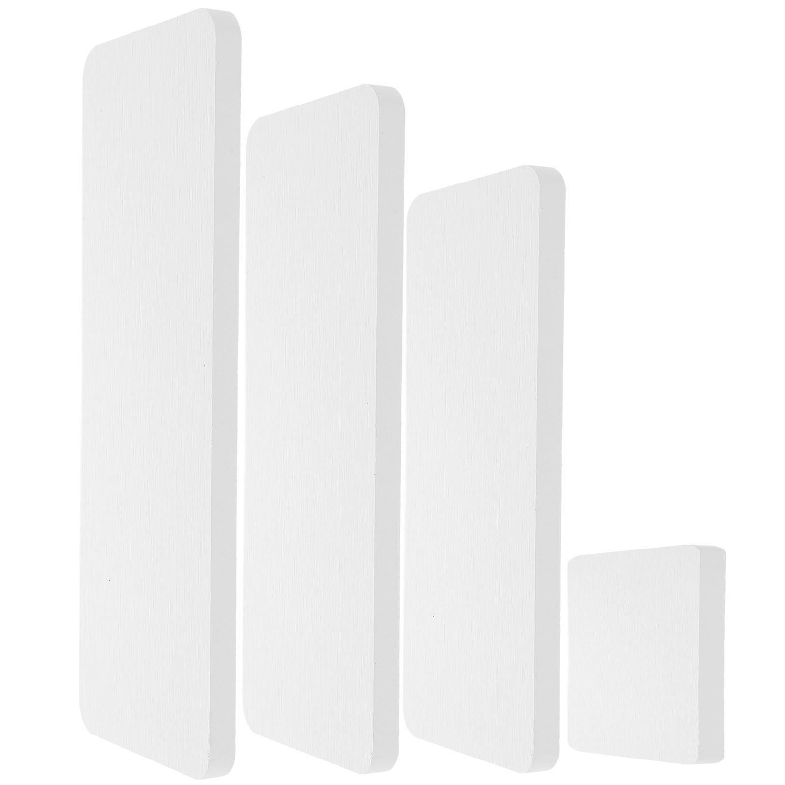 Diatomite Coaster Set of 4 Absorbent Mats for Bathroom Countertop White Synthetic Material