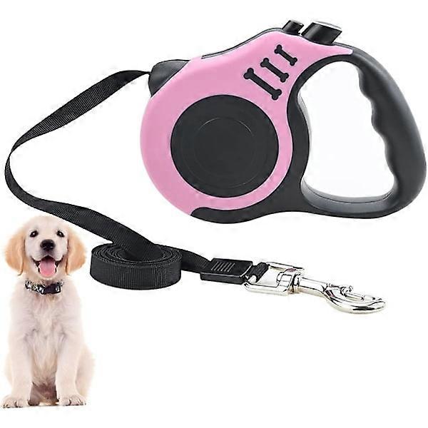 Extendable dog leash; non-slip handle adjustable dog lead