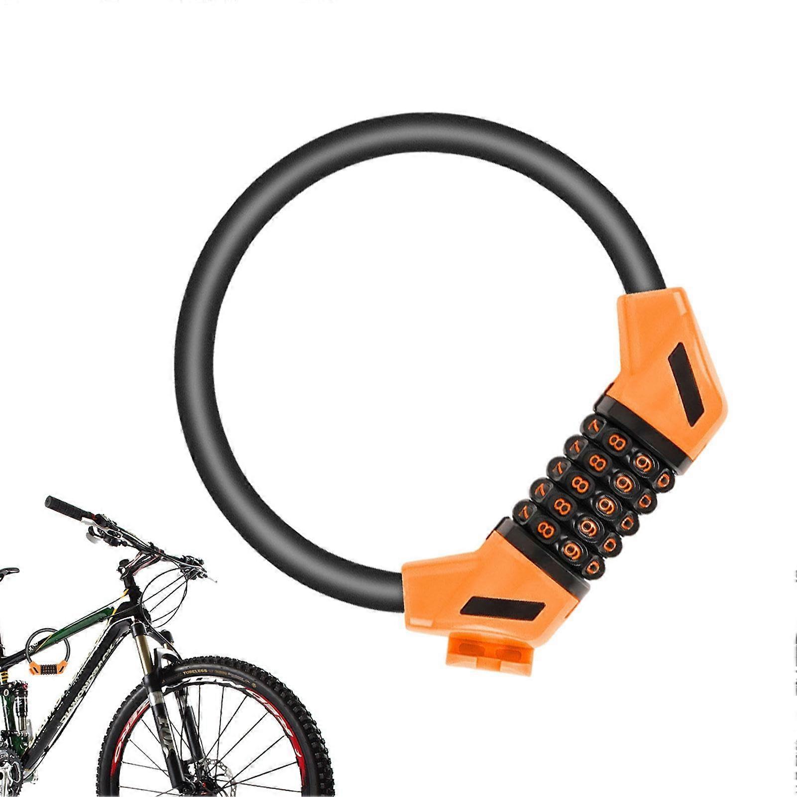 Fahrradschloss-Kombination, Schlüsselloses Kabelschloss für Roller, Flexibler Stahldraht, 5-stelliger Code, Wetterfest