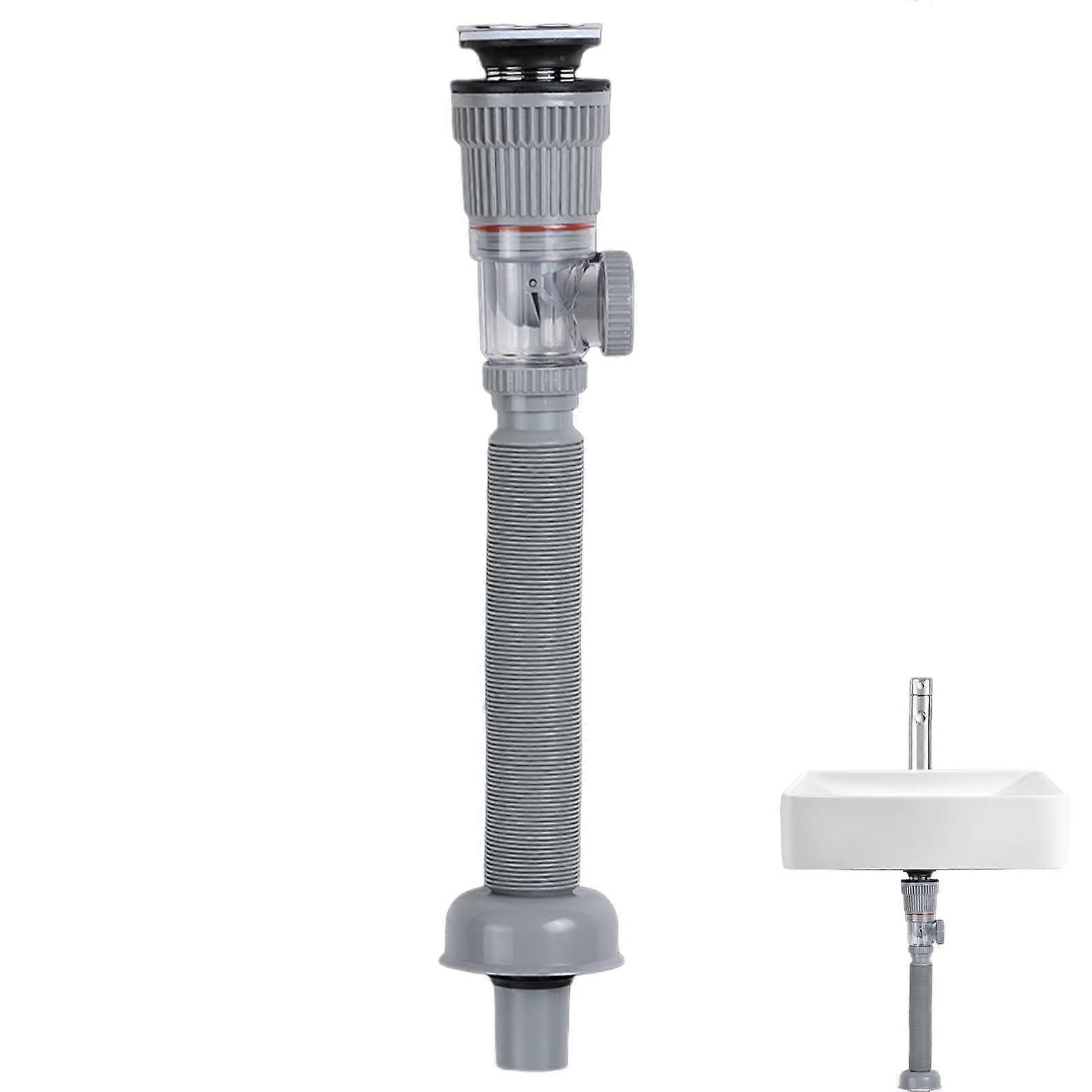 Drain hose sets for bathroom, sink, kitchen in gray