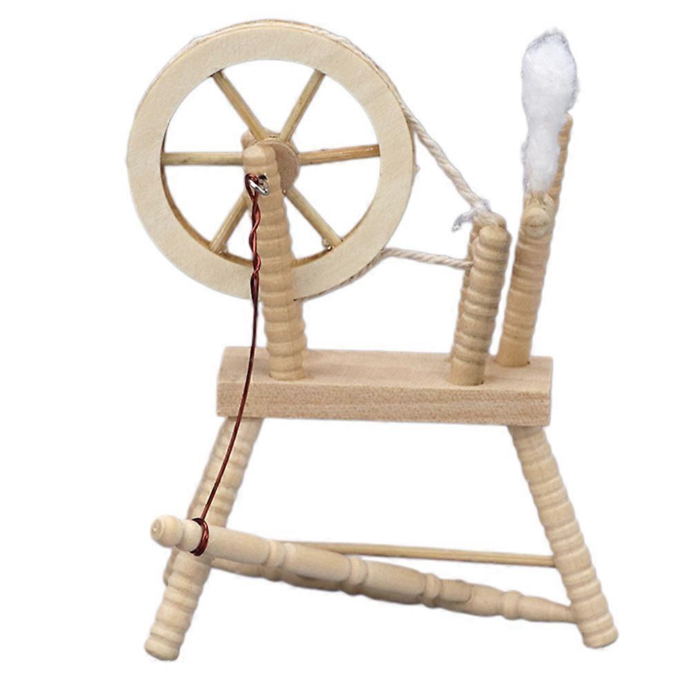 Mini Hand Reeling Machine Model for Decor Light Brown Synthetic Material Perfect for Mini House