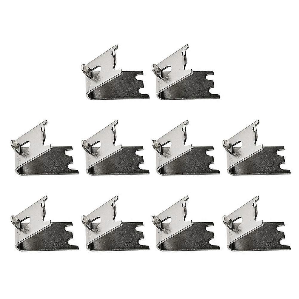Refrigerator Divider Clip 10Pcs Stainless Steel Shelf Supports Curved Dovetail For Home Use Easy Installation