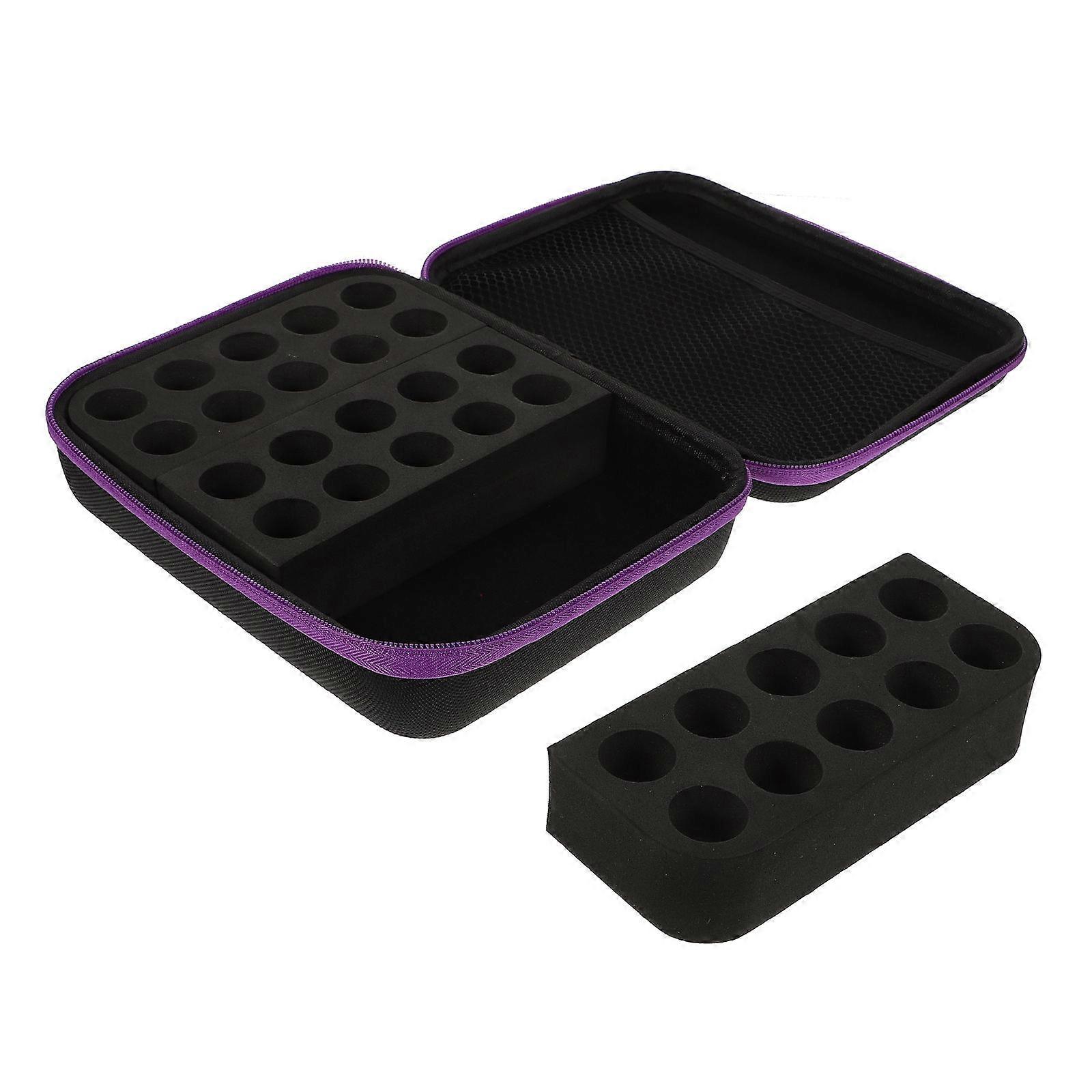 Essential Oil Storage Bag Bottle Case for Storage Use 1Pcs Purple Organizer