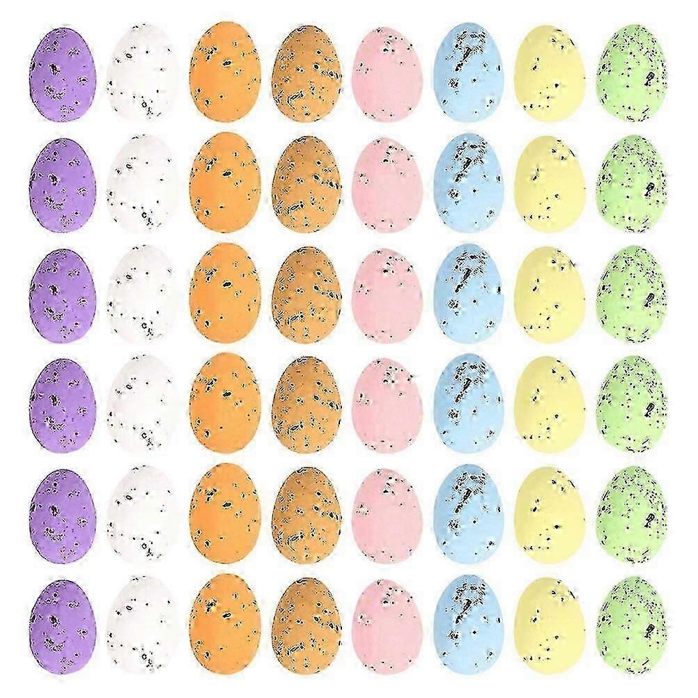 100Pcs Small Foam Eggs Decorations for Easter Party Colorful Foam Egg Ornaments