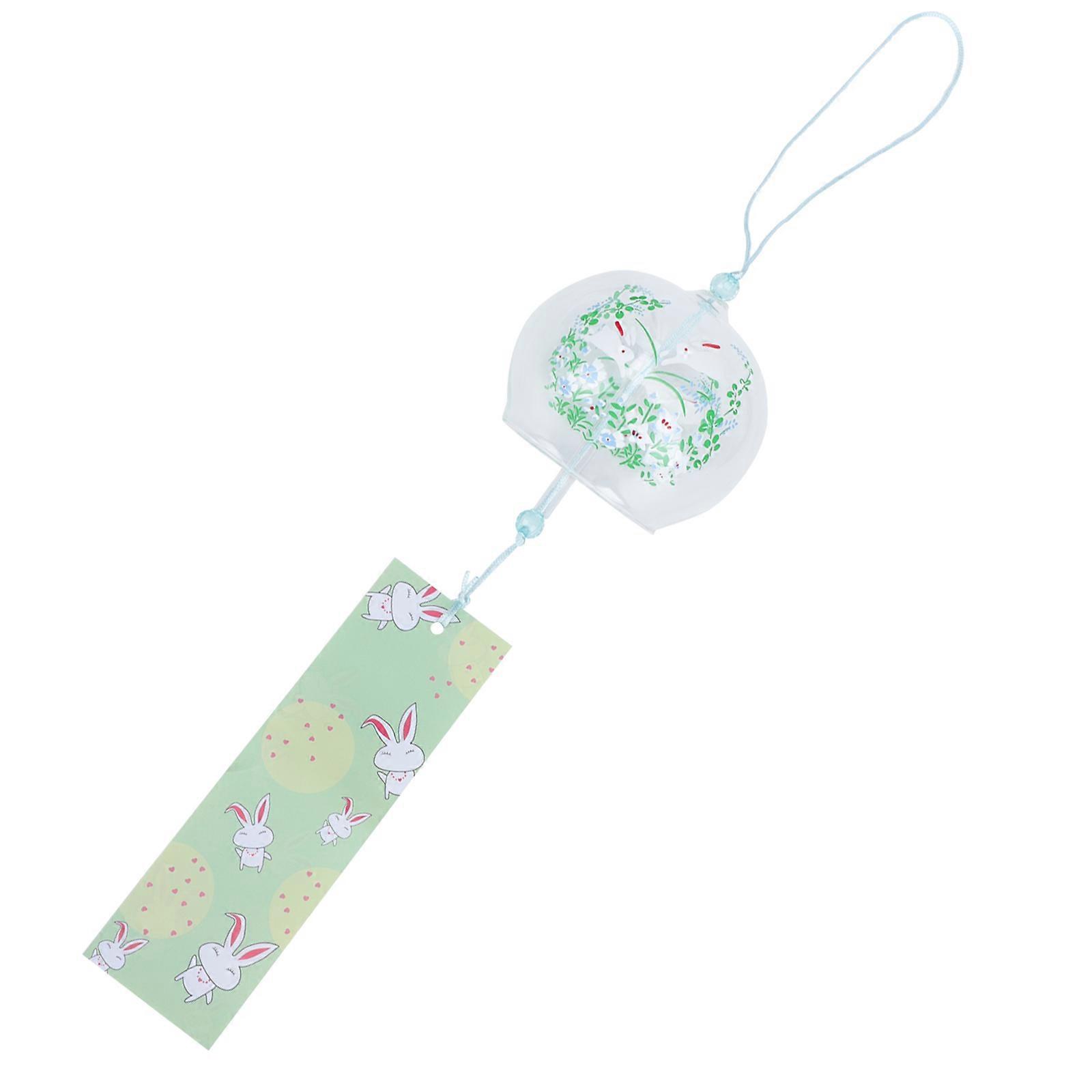 Garden Chime Japanese Style Glass Hanging Bell 7x6cm Decorative Accessory 1Pack