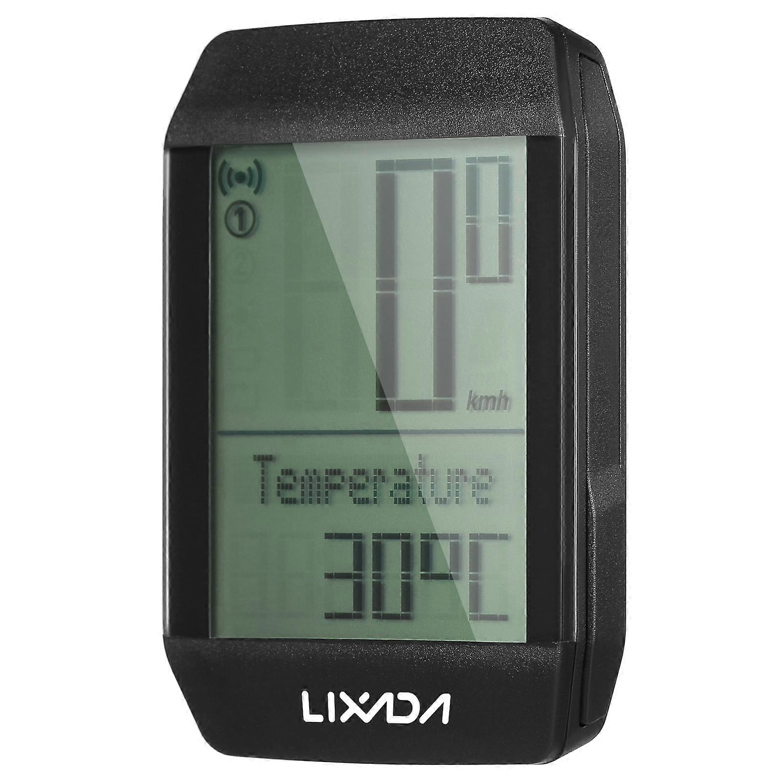 Lixada Wireless Bike Cycle Computer Waterproof Bicycle Speedometer Odometer with 6 Languages LED Backlight