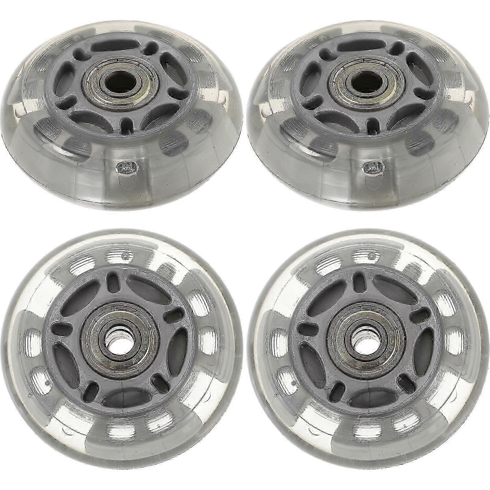 4pcs 72mm LED Skate Wheels Inline Roller Wheels for Outdoor Replacement (Random Color)