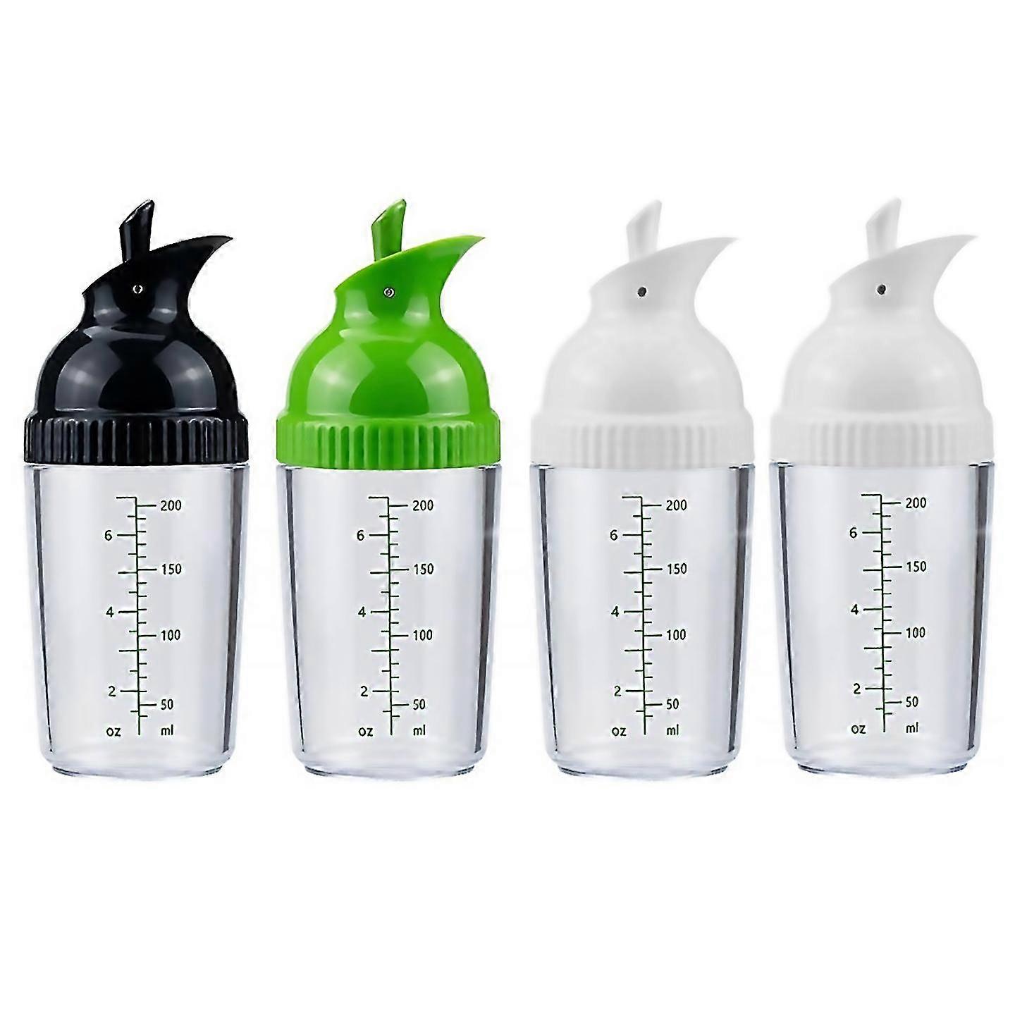 For 4 Pack Salad Dressing Shaker Dressing Mixer Shaker Bottles
