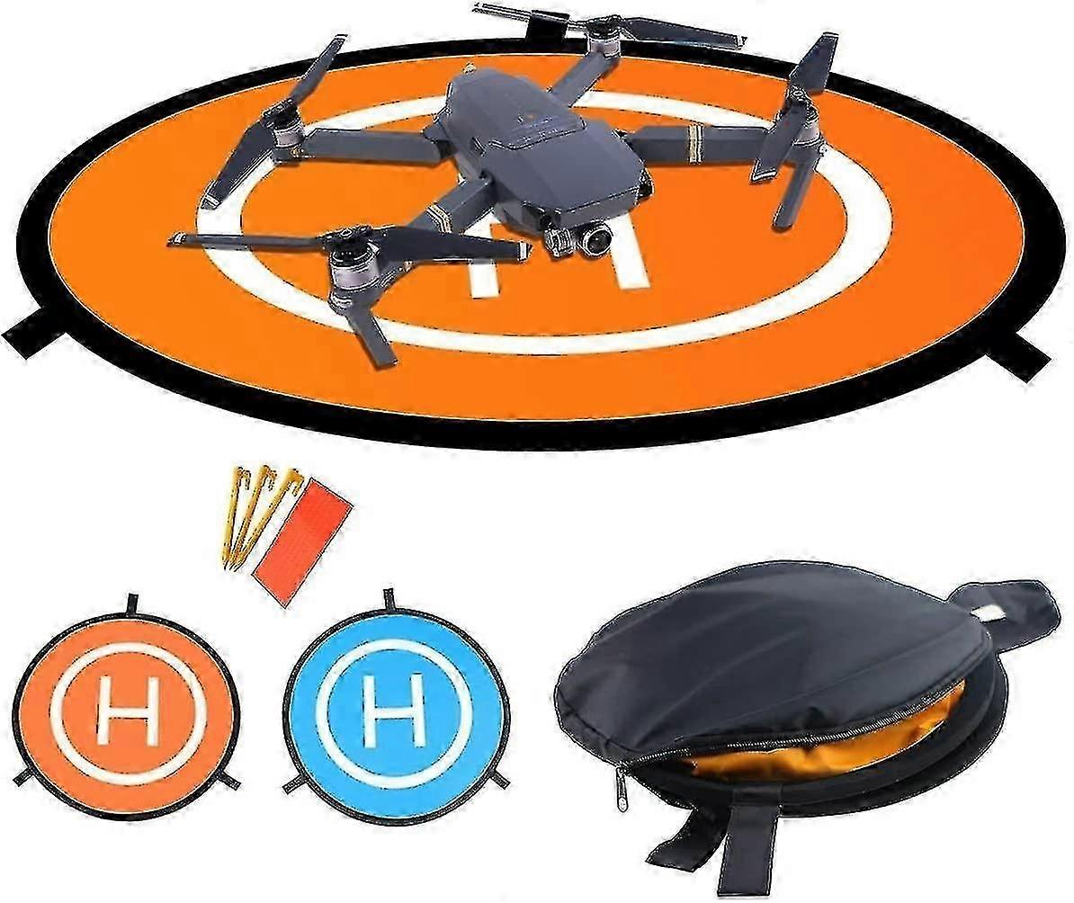 Drone Landing Pad, 75cm/29.52in Universal Luminous Taitettava helikopterikenttä, vedenpitävä taitettava laskeutumisalustan drone-lisävarusteet