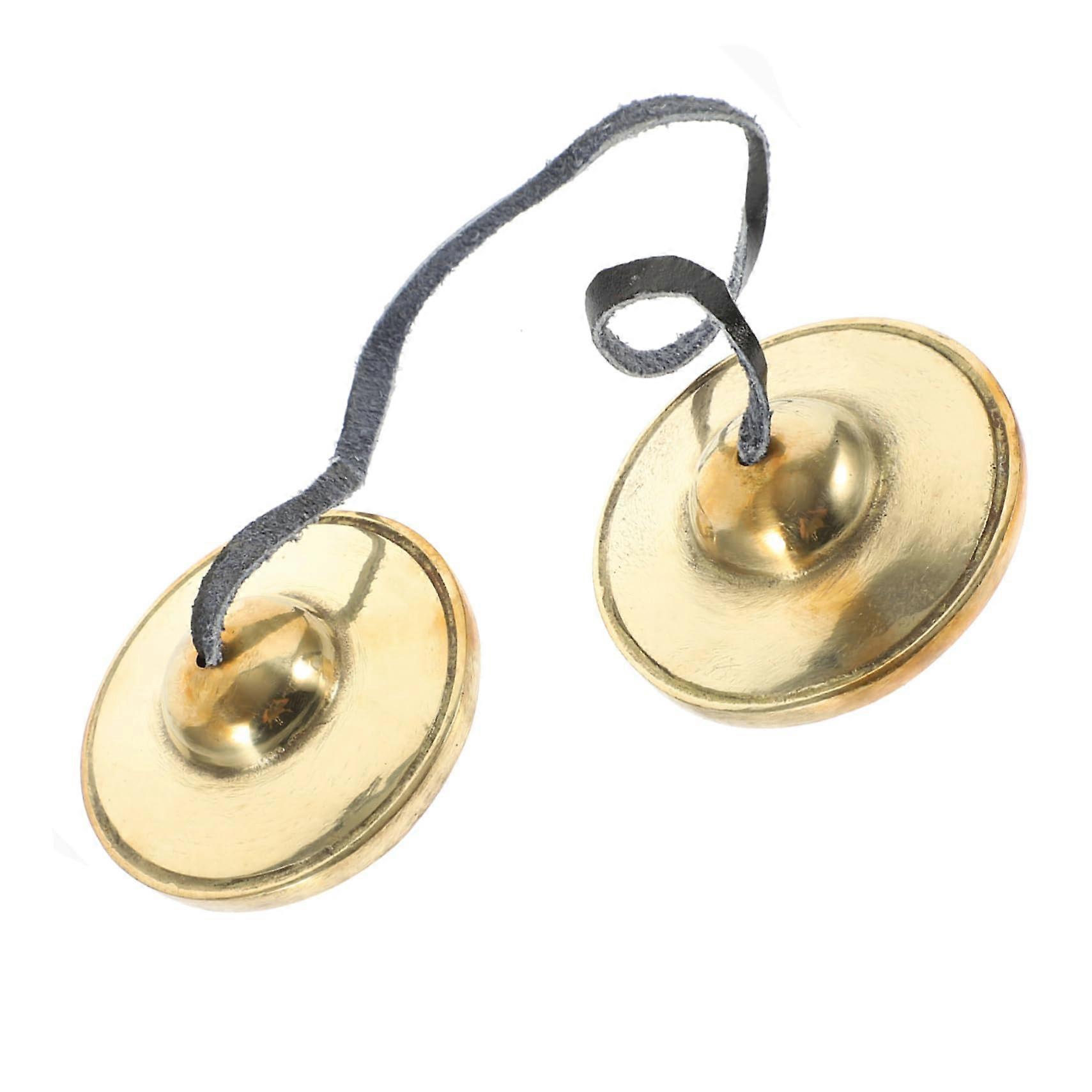 Handmade Copper Meditation Bell for Yoga and Buddhist Practices, Portable Tingsha Cymbals with Strap for Adults, for Sound Healing and Meditation