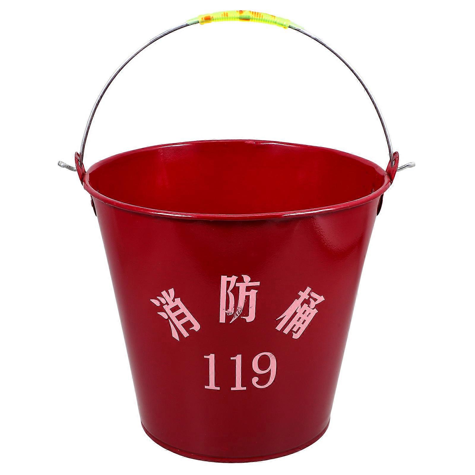 Scratch Resistant Multi Purpose Iron Sand Bucket with Handle – Ideal for Fire Emergency, Water, Ice, Beverages, and Tools Storage – Random Color