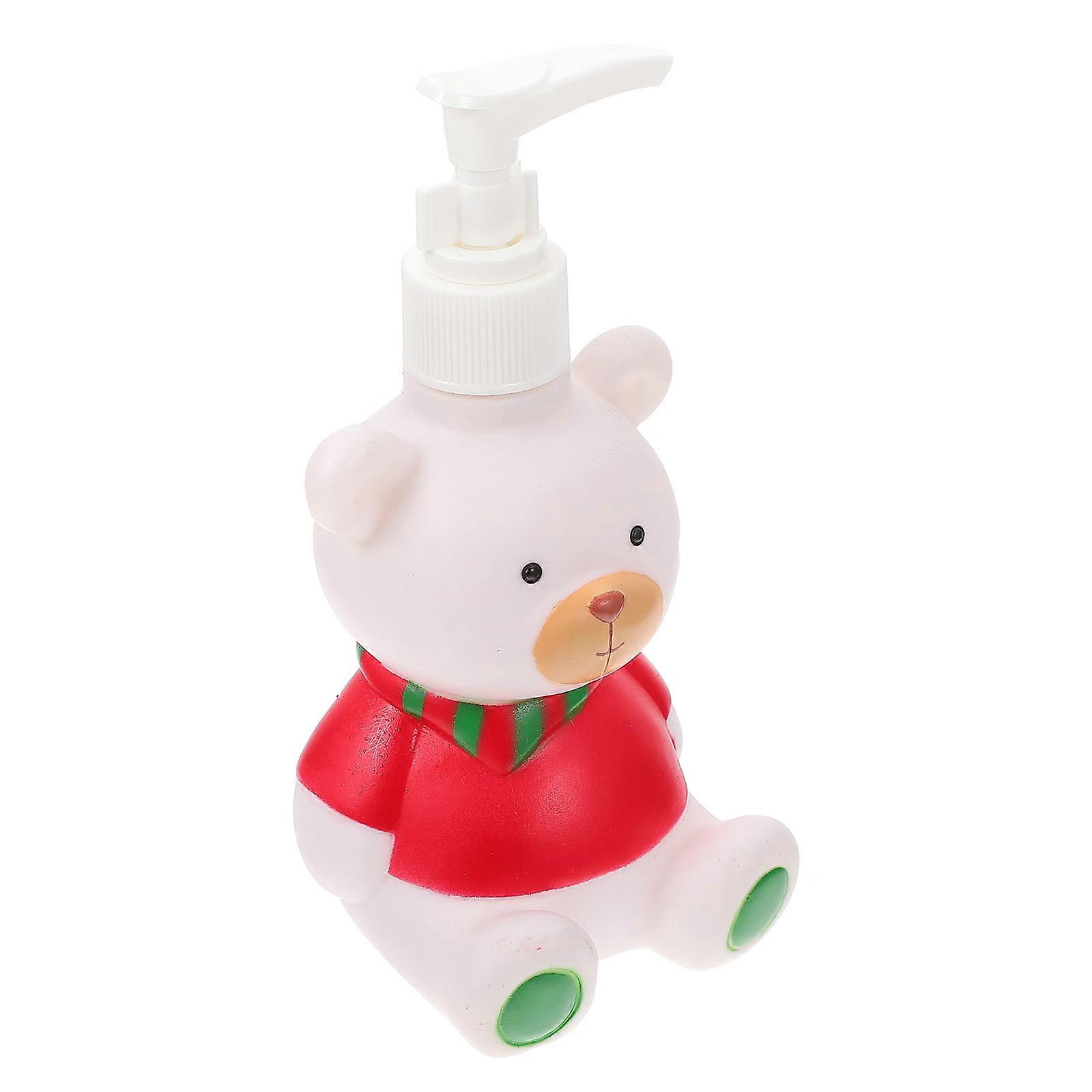 Adorable Small Bear Shape Liquid Storage Holder For Kids In Red Suitable For Trip Bathroom And Hotel Use 1Pc
