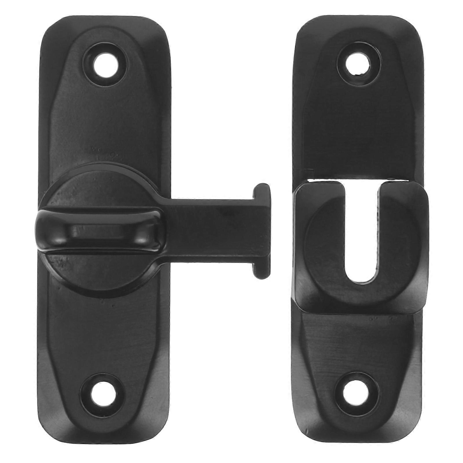 Black Zinc Alloy Door Lock with Enhanced Security for Home Use Bathroom Sliding Doors 90 Degree