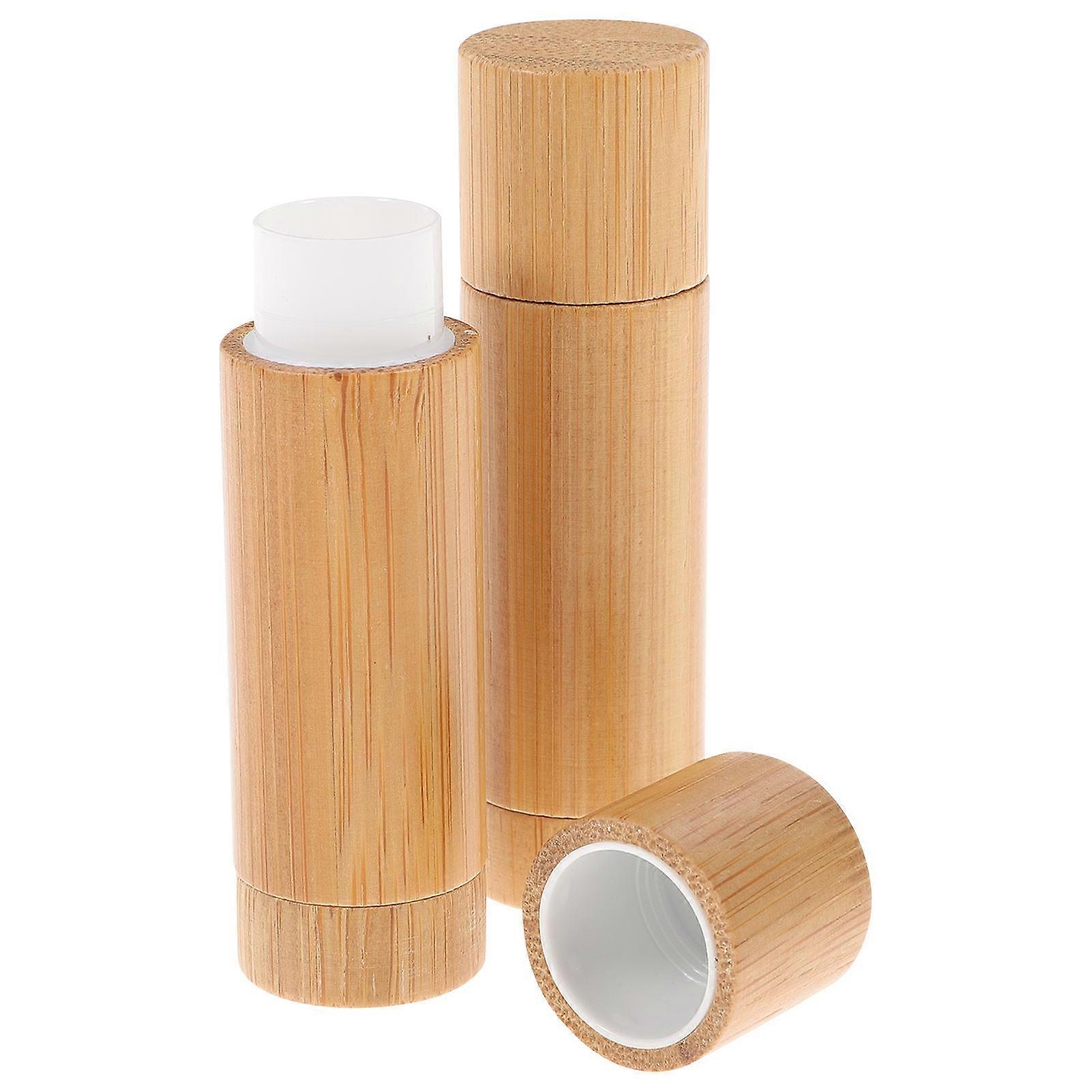 Lipstick Containers Empty 2Set Unique Bamboo Style Perfect For Daily Life Travel And Easy Storage
